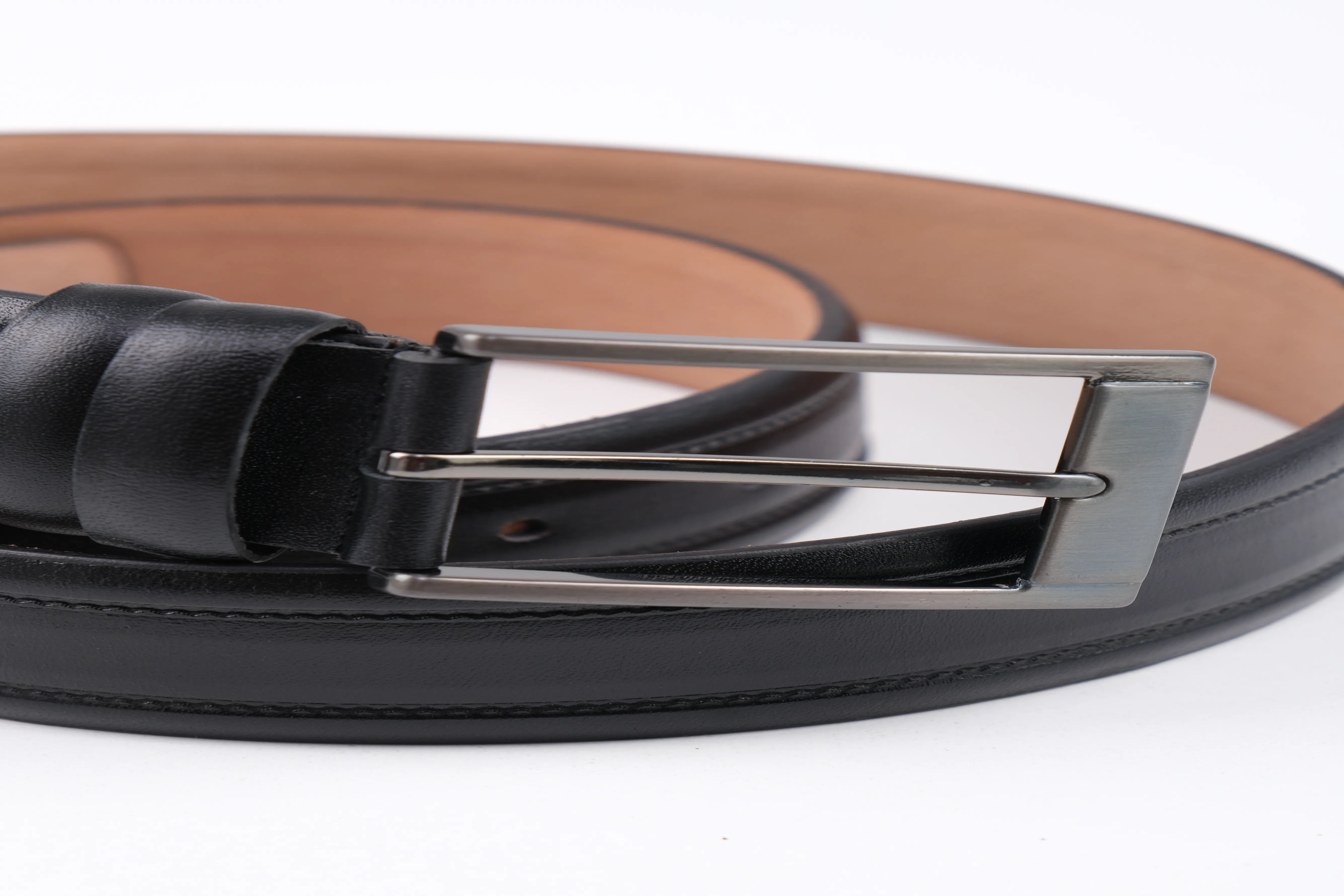 LONDON CLASSIC LEATHER BELT  - BLACK - 3101