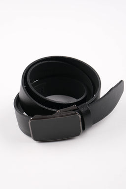 LONDON CLASSIC LEATHER BELT  - BLACK - 3104