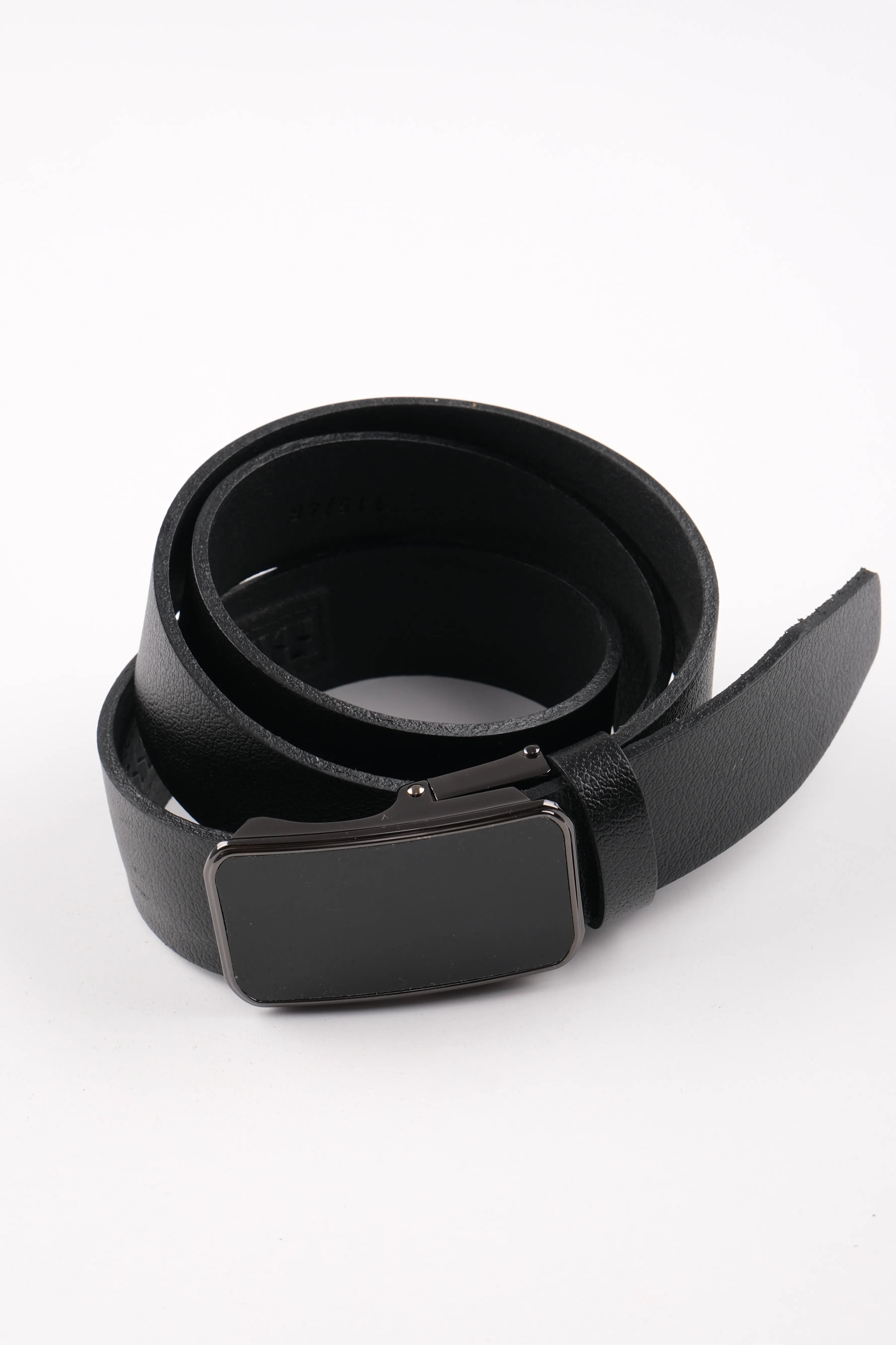 LONDON CLASSIC LEATHER BELT  - BLACK - 3104
