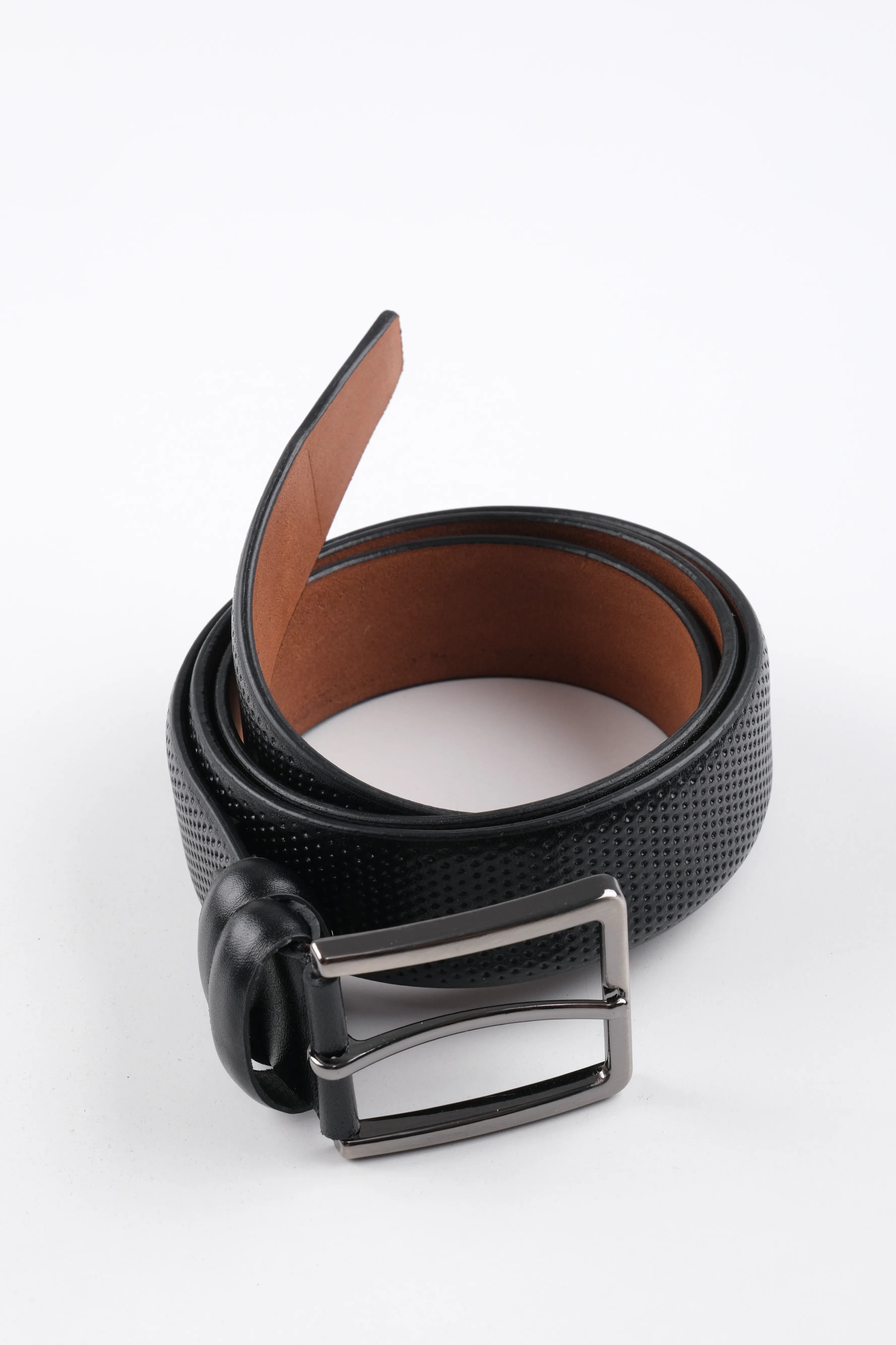 LONDON CLASSIC LEATHER BELT  - BLACK - 3108