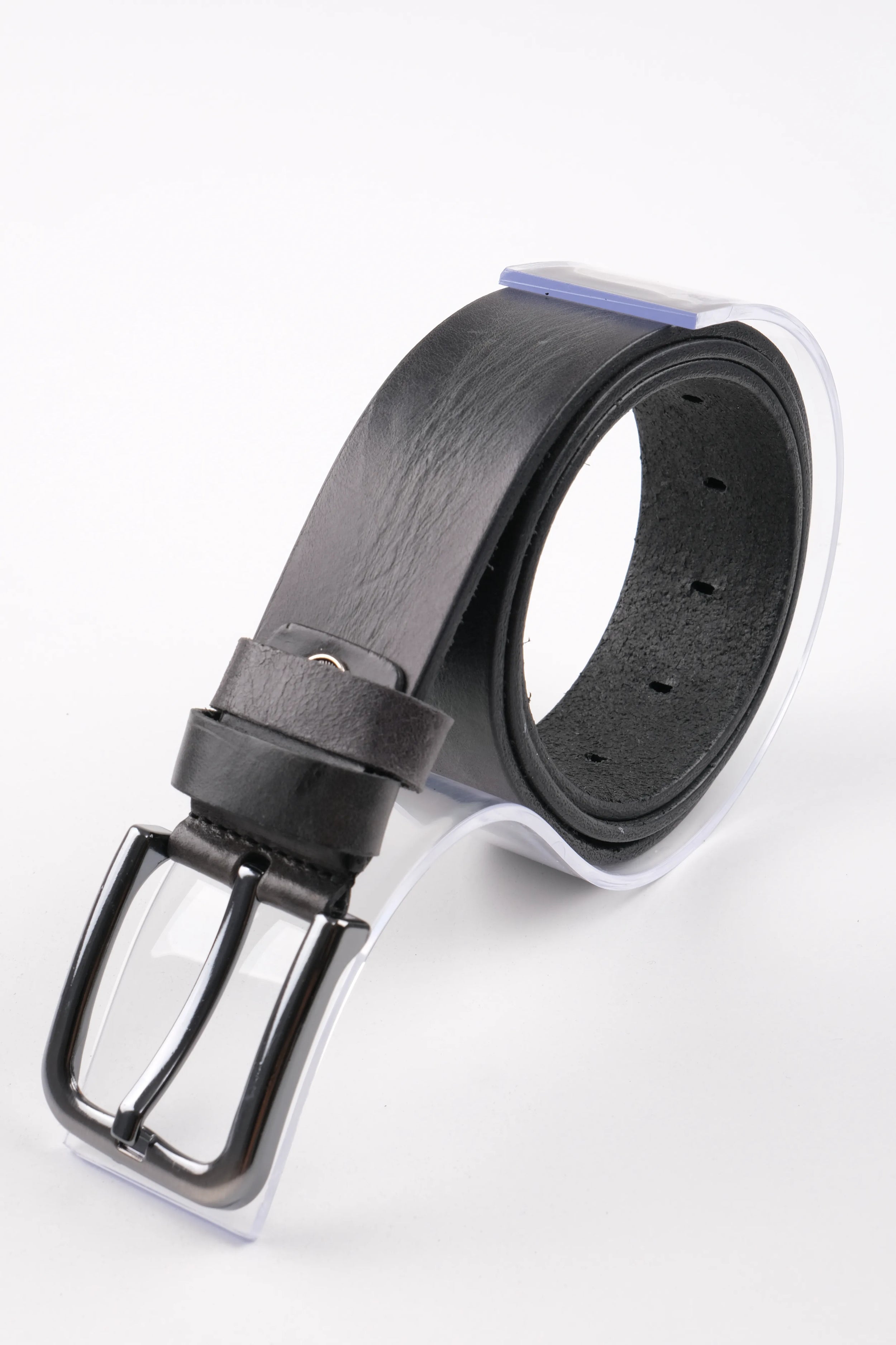 LONDON CLASSIC LEATHER BELT  - BLACK - 3112