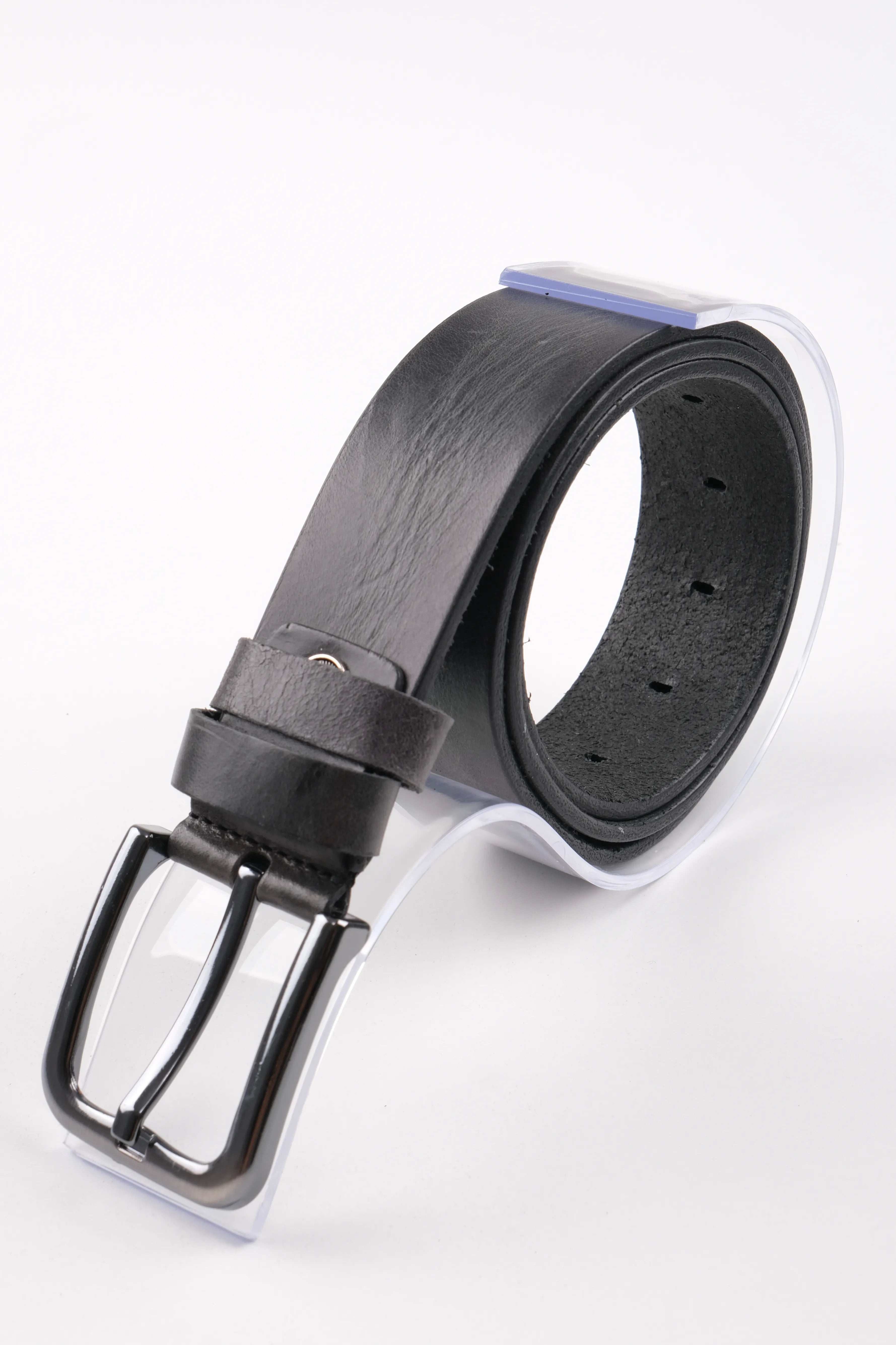 LONDON CLASSIC LEATHER BELT  - BLACK - 3112