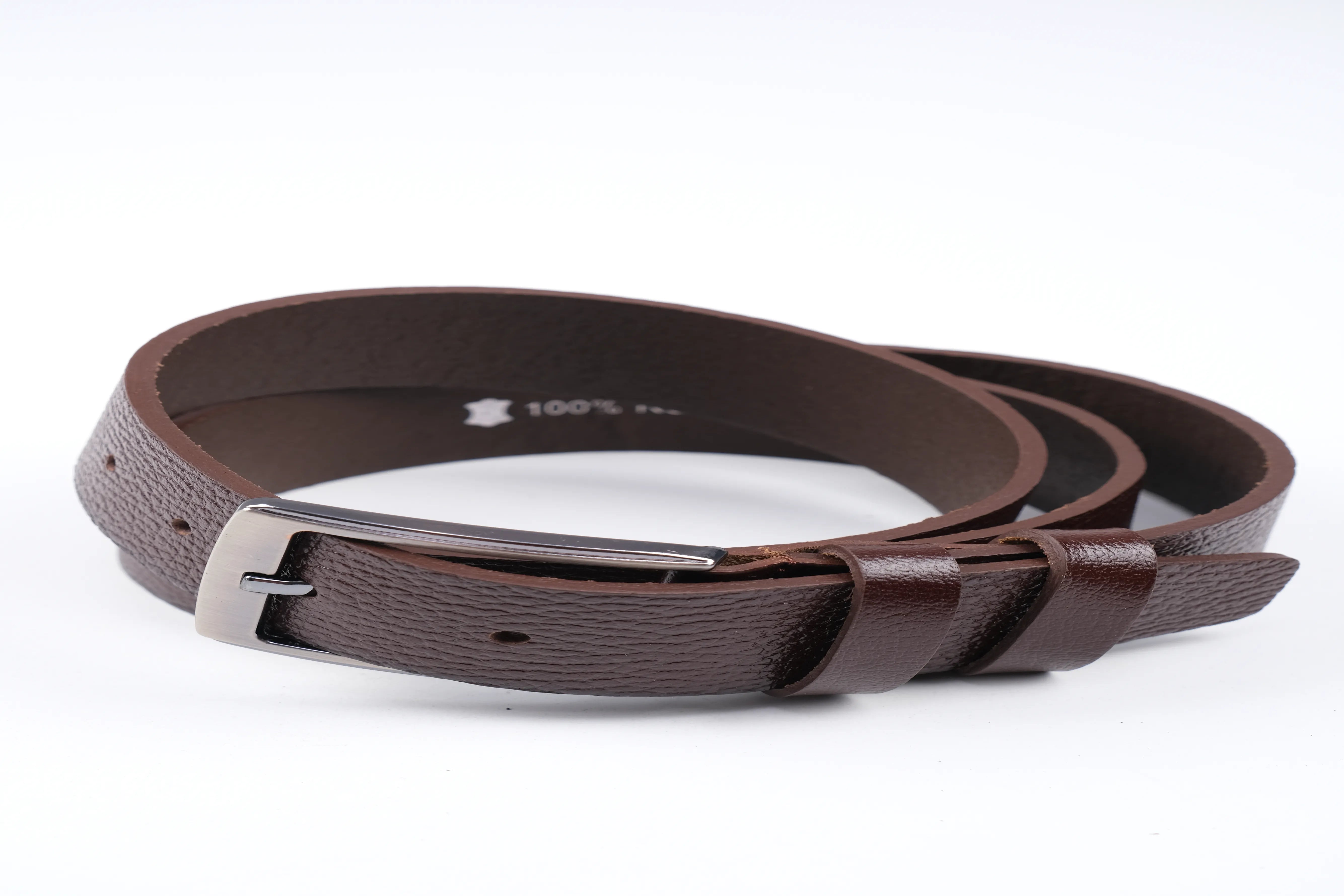 LONDON CLASSIC LEATHER BELT  - BROWN - 3302