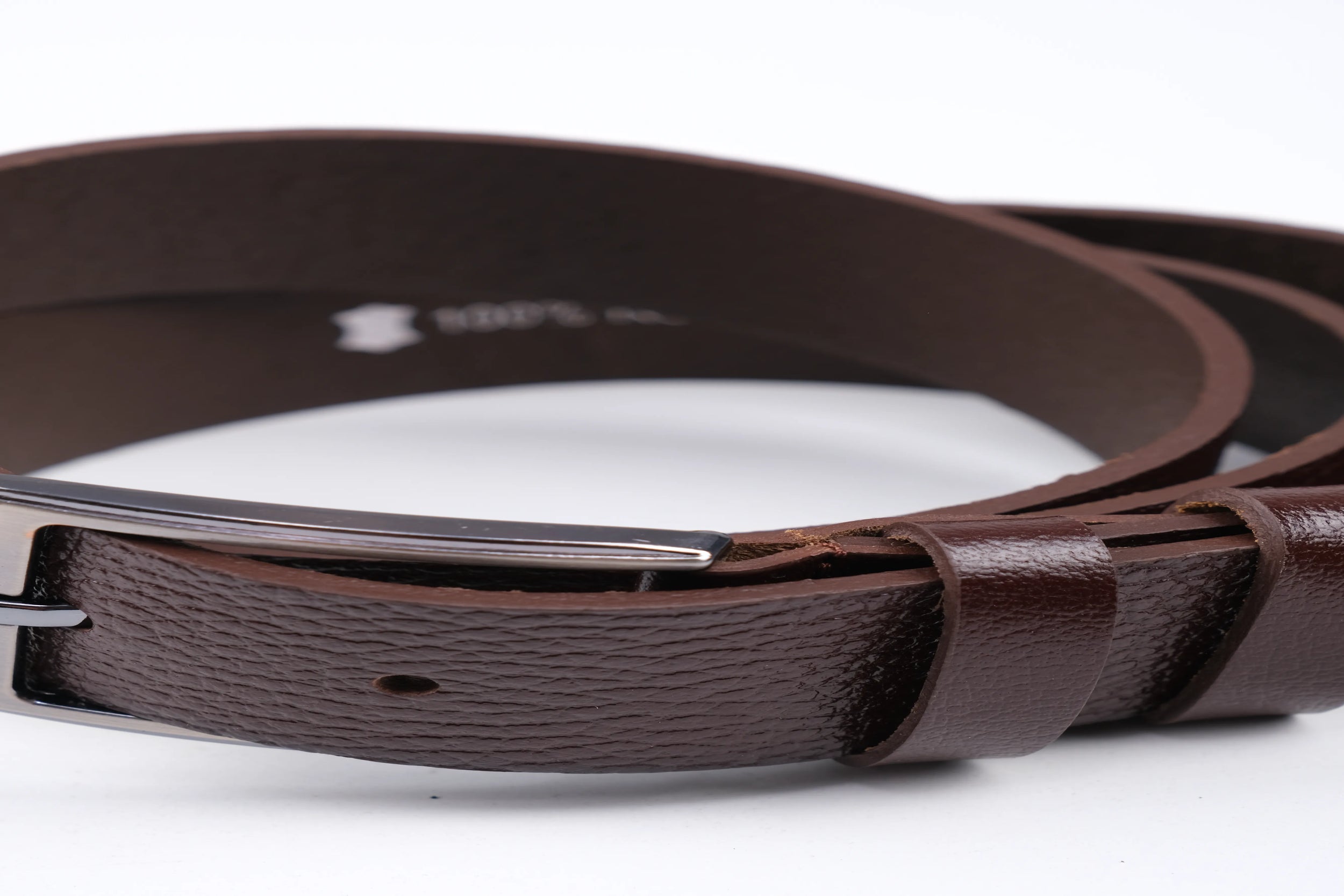 LONDON CLASSIC LEATHER BELT  - BROWN - 3302