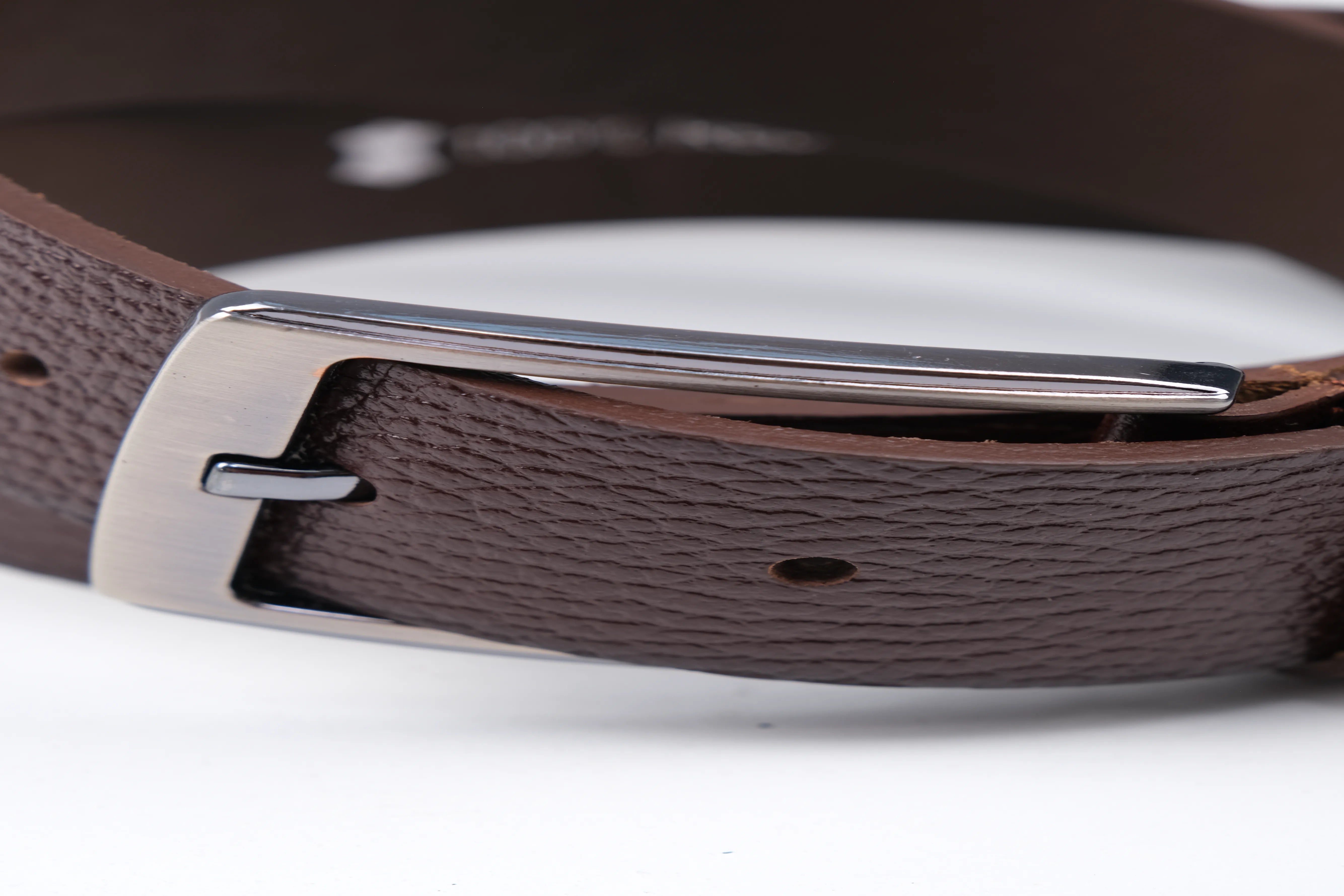 LONDON CLASSIC LEATHER BELT  - BROWN - 3302