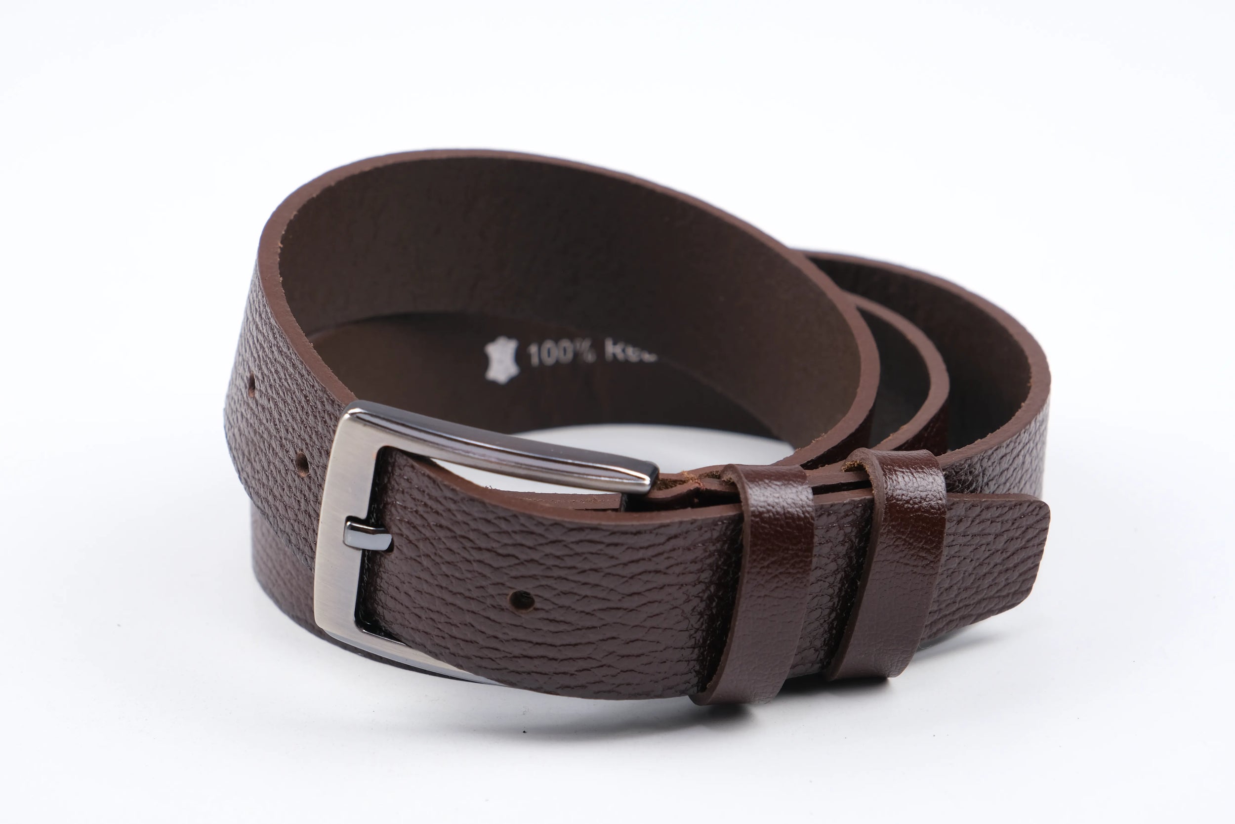 LONDON CLASSIC LEATHER BELT  - BROWN - 3302