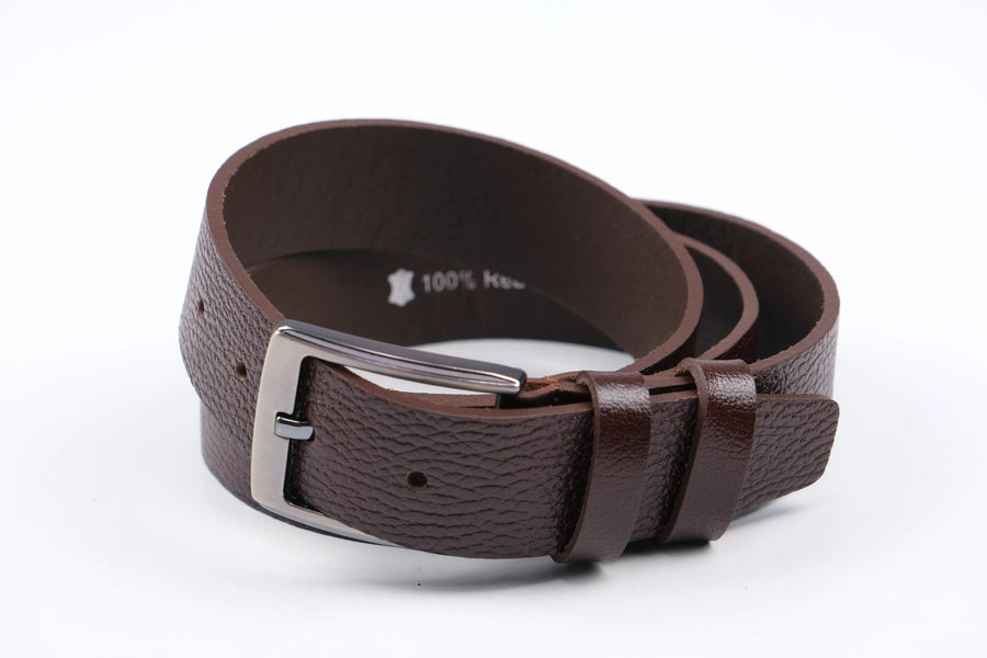 LONDON CLASSIC LEATHER BELT  - BROWN - 3302