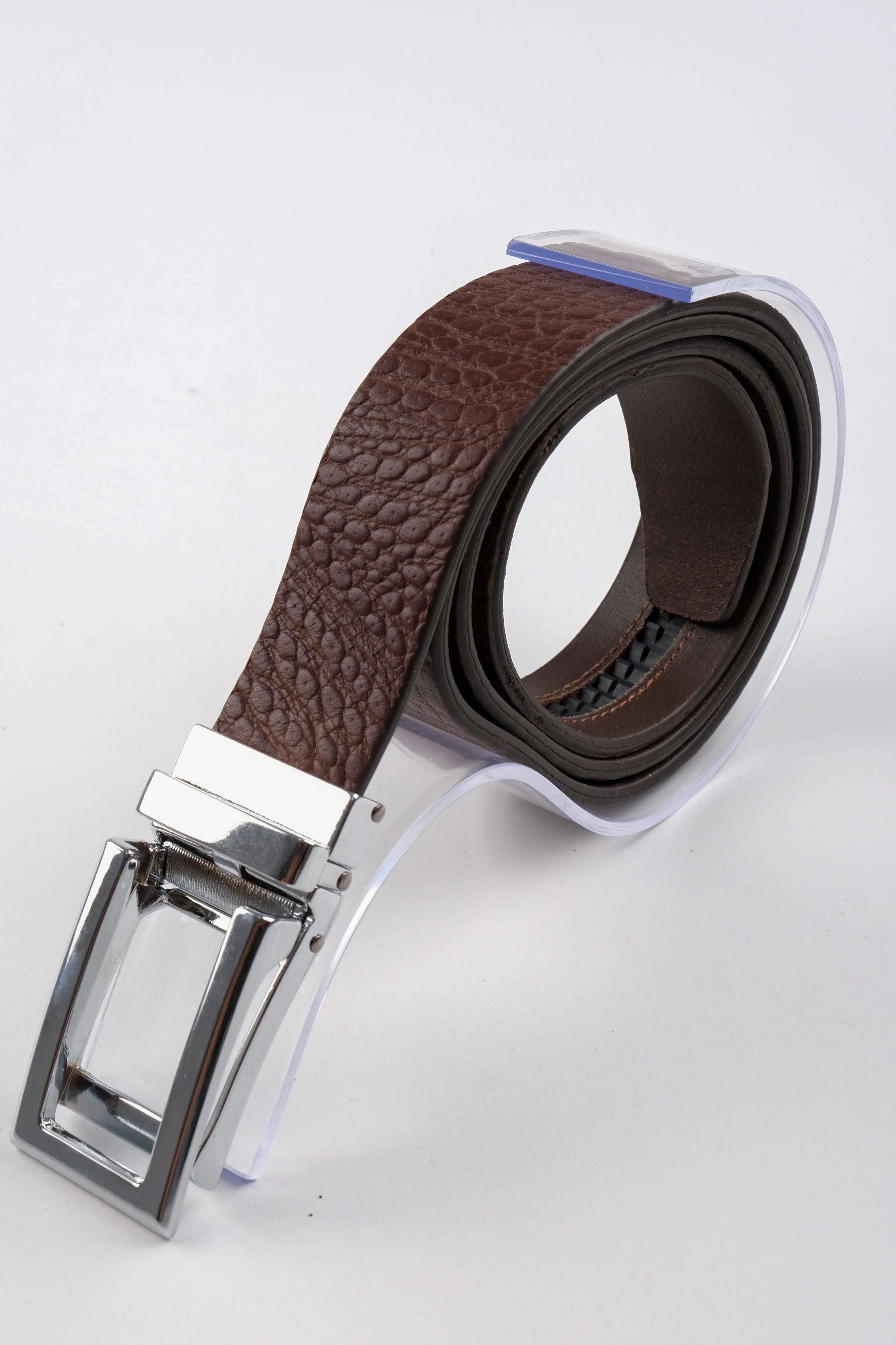 LONDON CLASSIC LEATHER BELT  - BROWN - 3304
