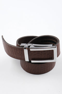 LONDON CLASSIC LEATHER BELT  - BROWN - 3304