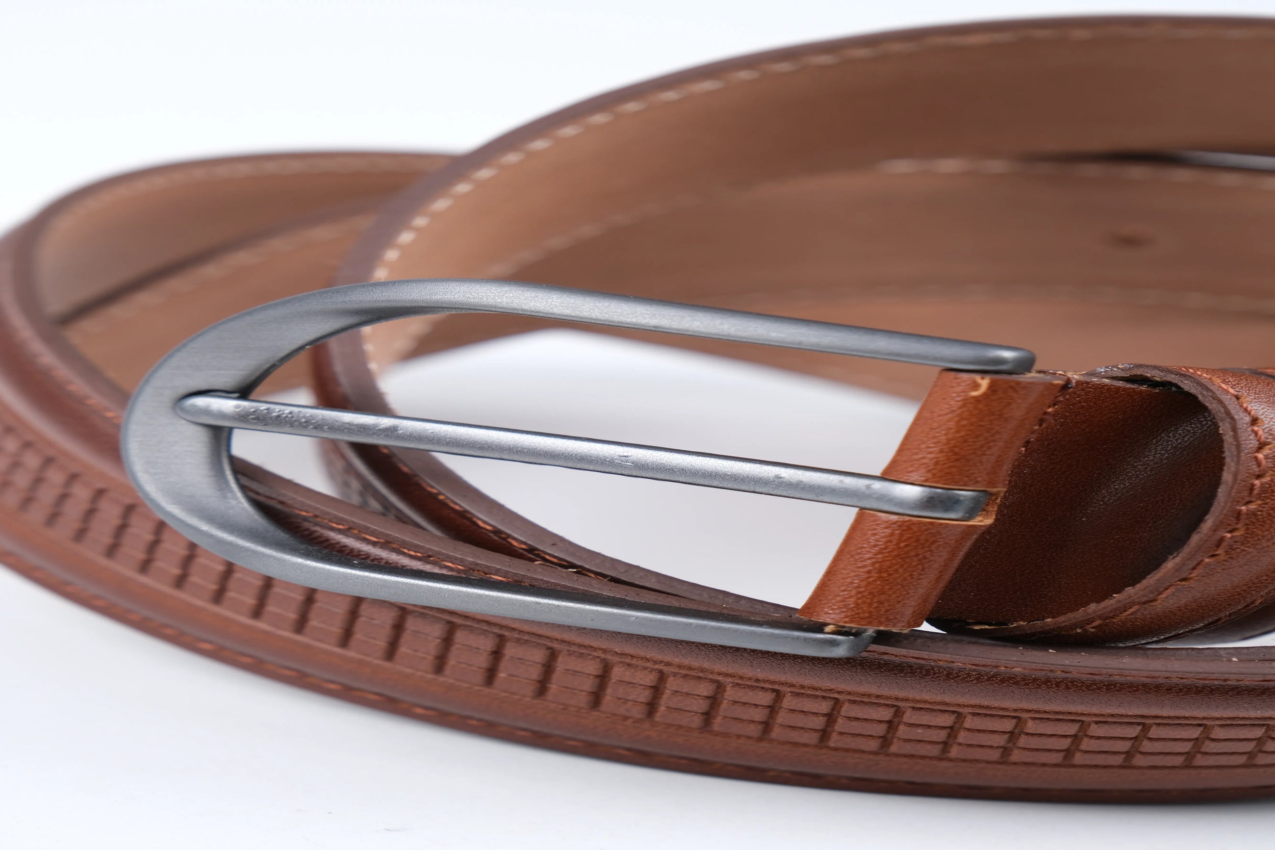 LONDON CLASSIC LEATHER BELT  - BROWN - 3306