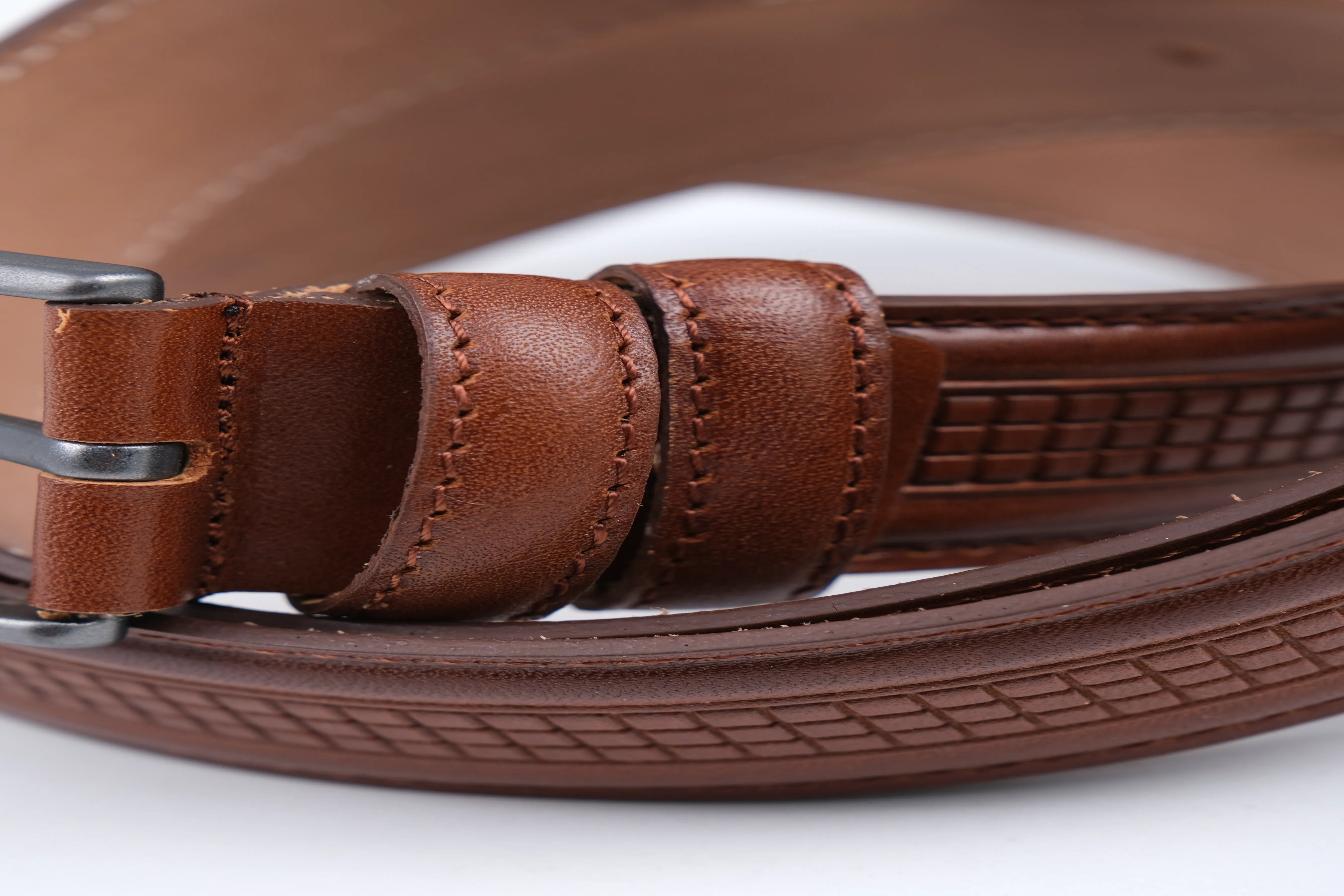 LONDON CLASSIC LEATHER BELT  - BROWN - 3306