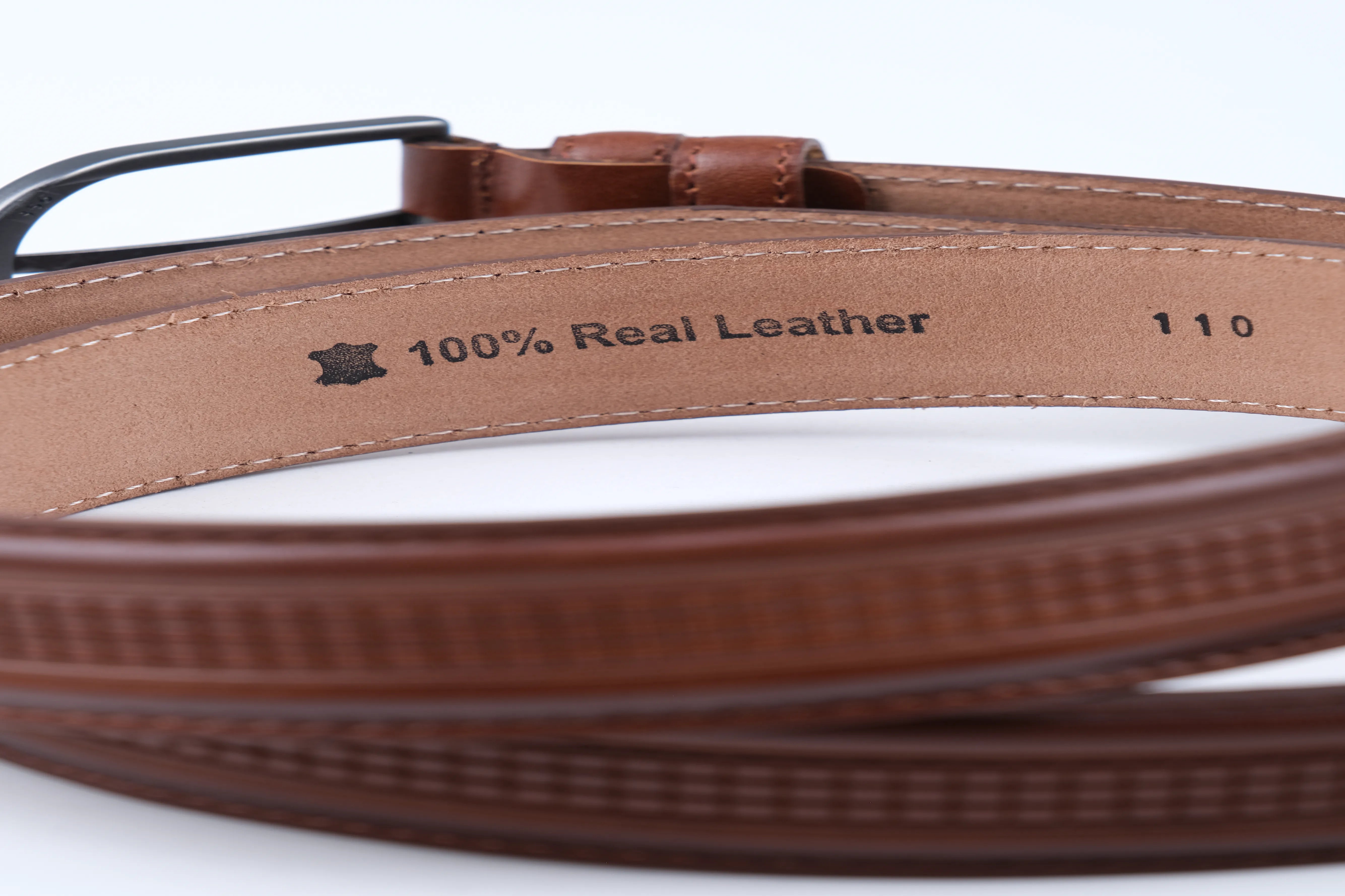 LONDON CLASSIC LEATHER BELT  - BROWN - 3306