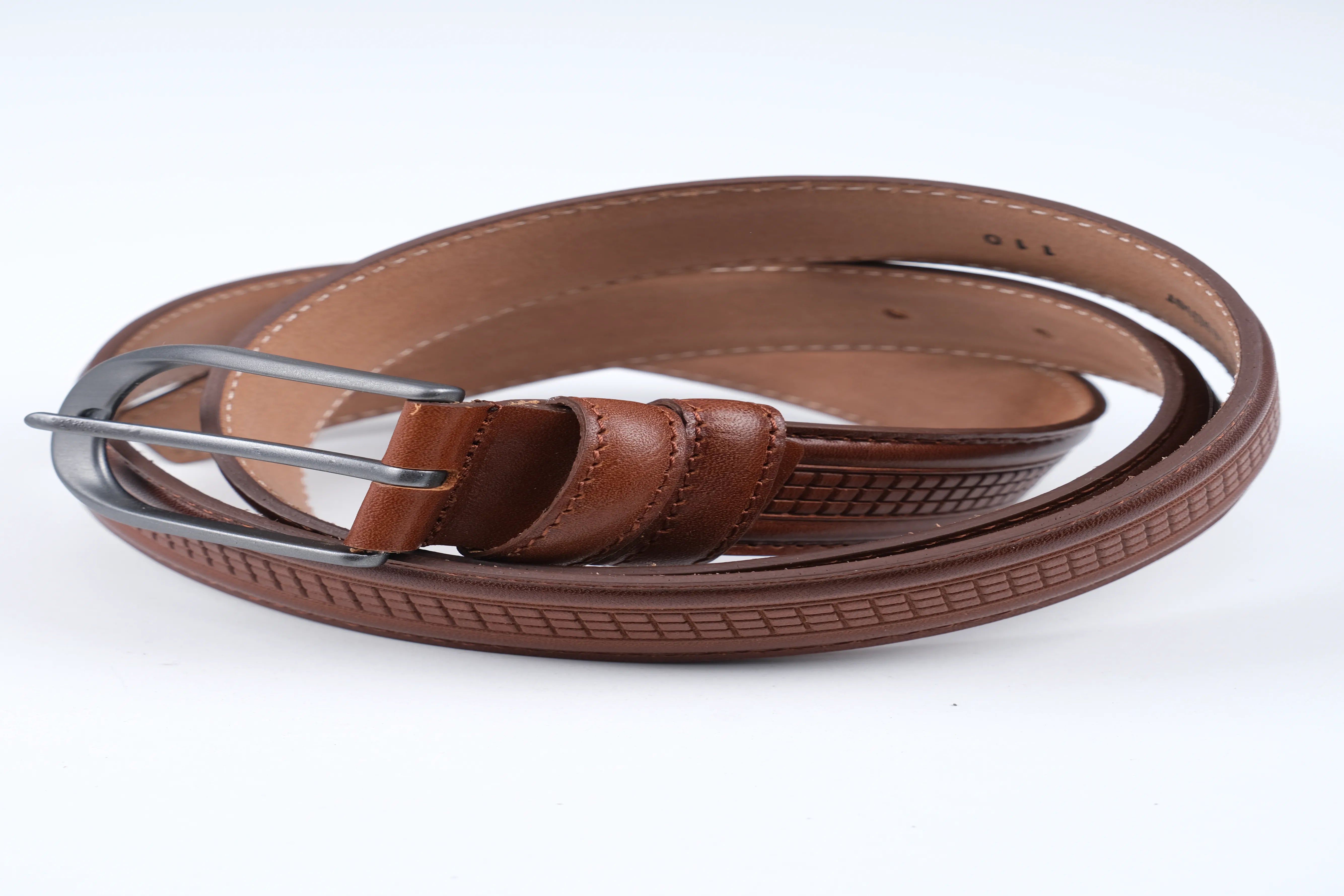LONDON CLASSIC LEATHER BELT  - BROWN - 3306