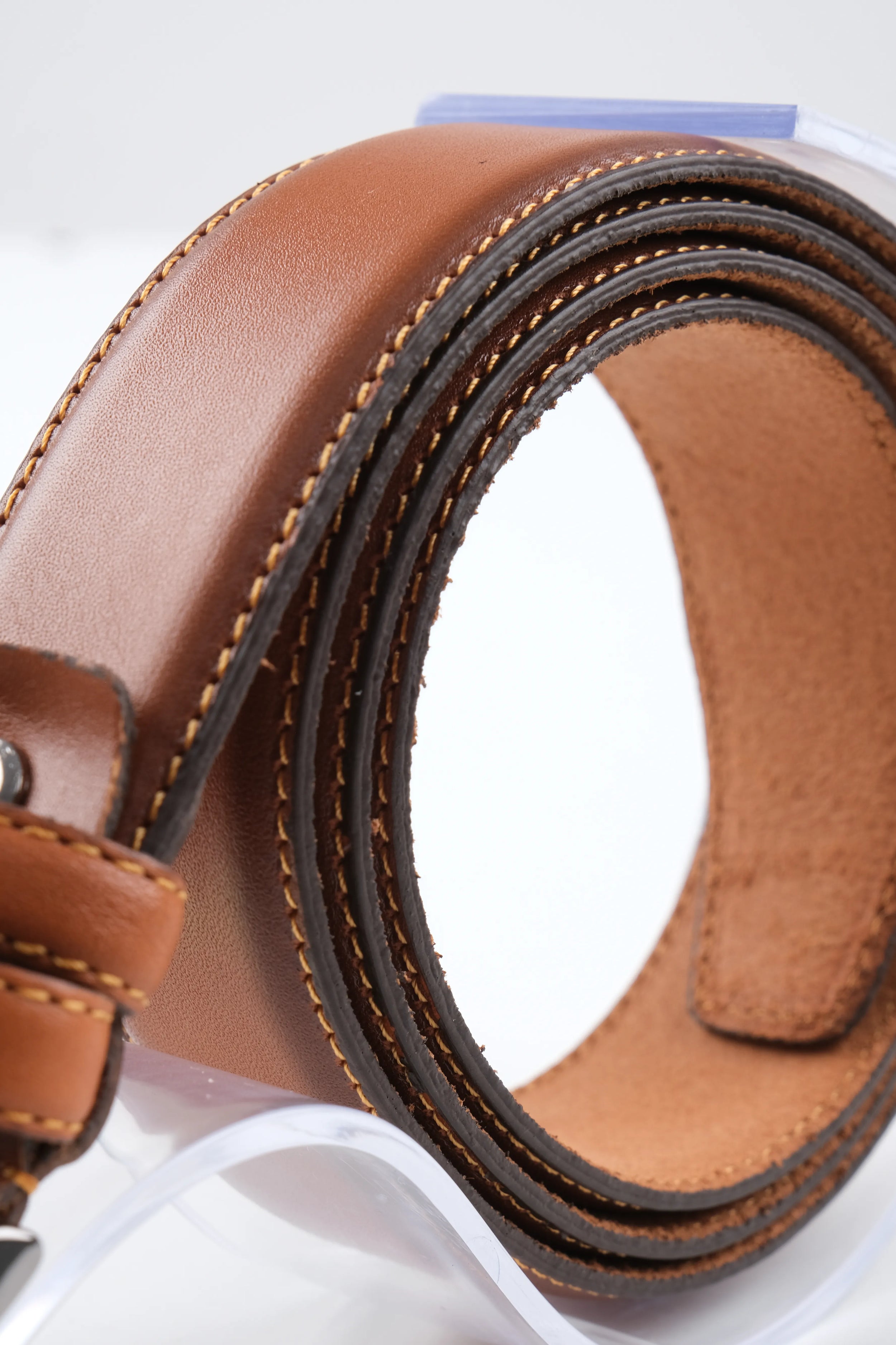 LONDON CLASSIC LEATHER BELT  - BROWN - 3401