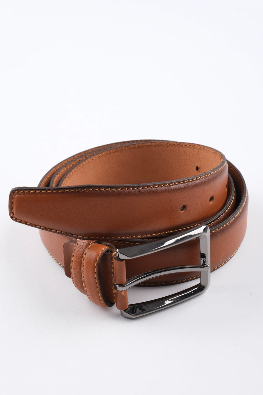 LONDON CLASSIC LEATHER BELT  - BROWN - 3401