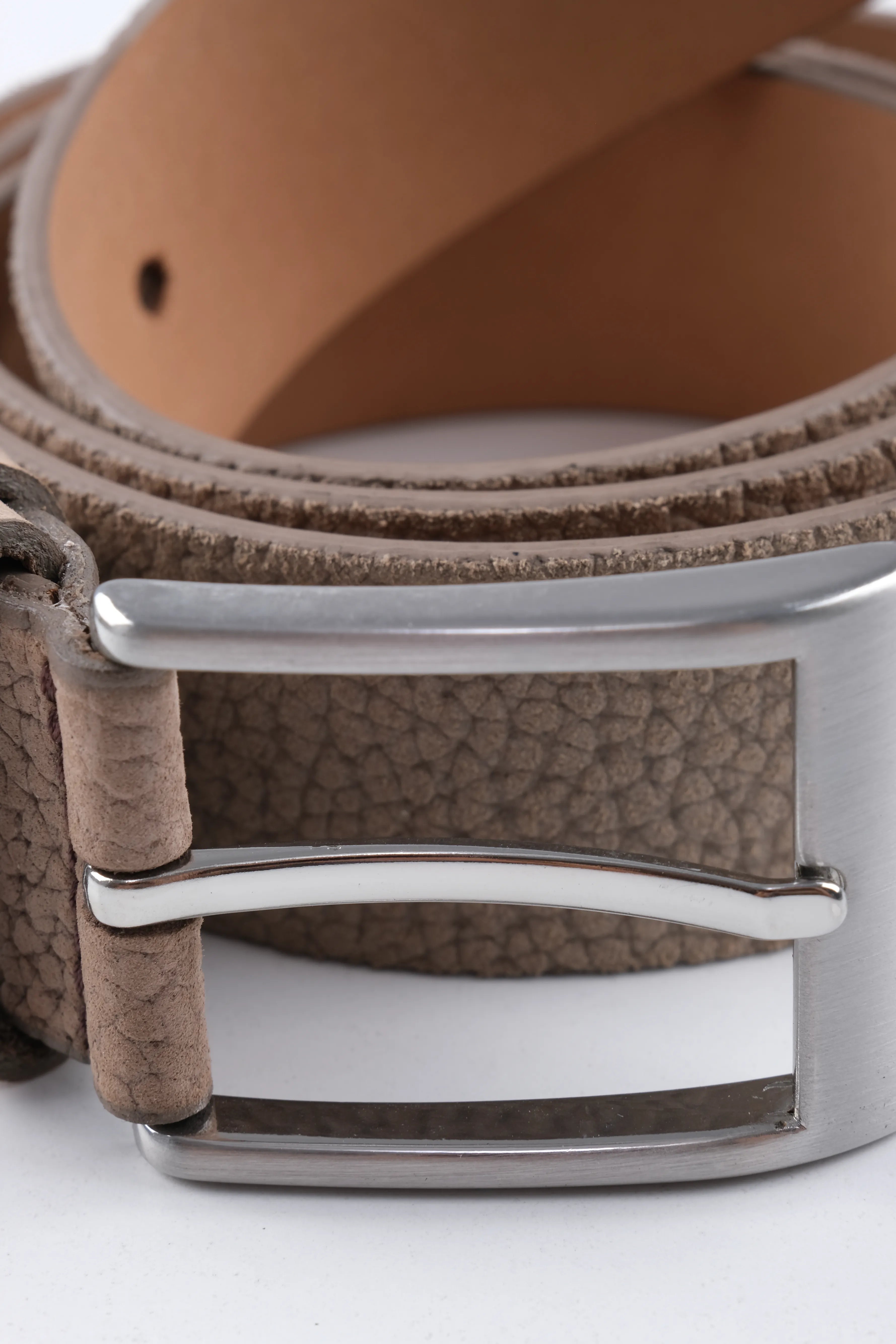 LONDON CLASSIC LEATHER BELT  - BEIGE - 3502