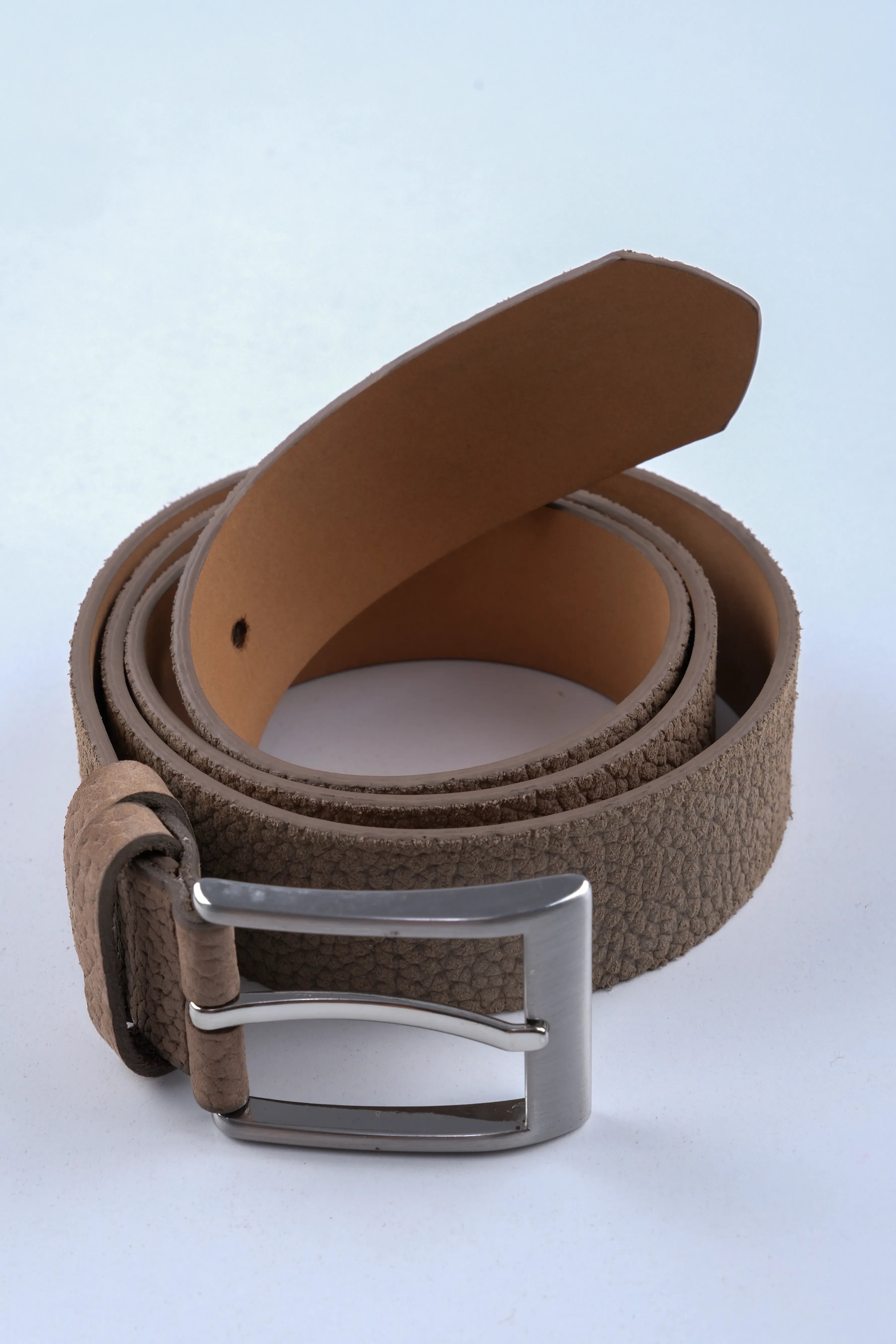 LONDON CLASSIC LEATHER BELT  - BEIGE - 3502
