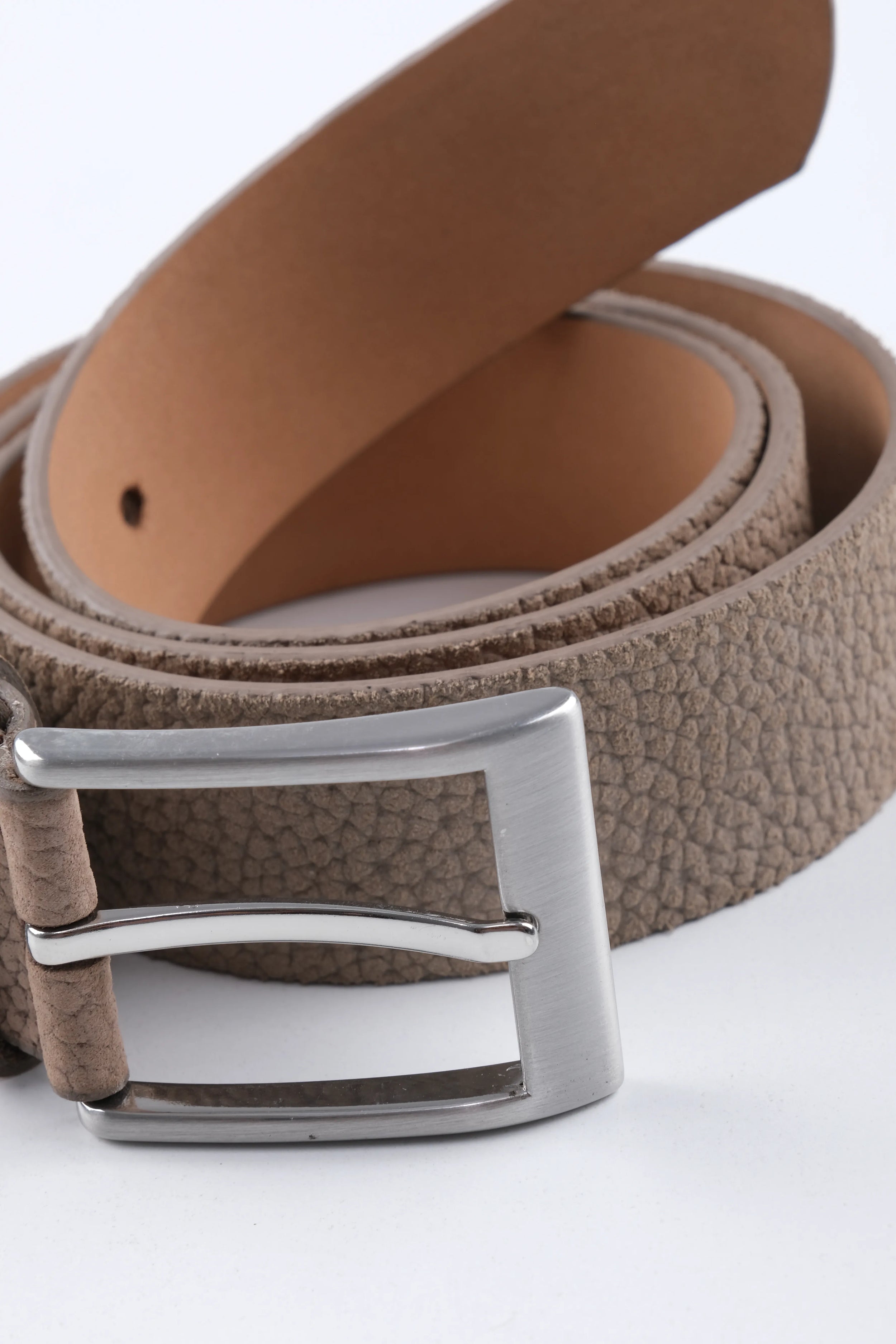 LONDON CLASSIC LEATHER BELT  - BEIGE - 3502