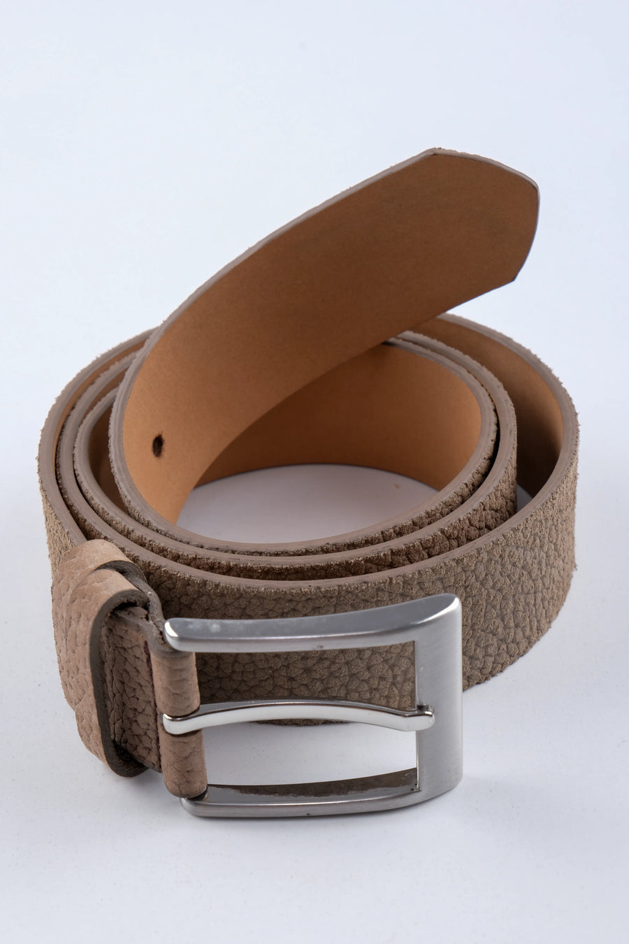 LONDON CLASSIC LEATHER BELT  - BEIGE - 3502