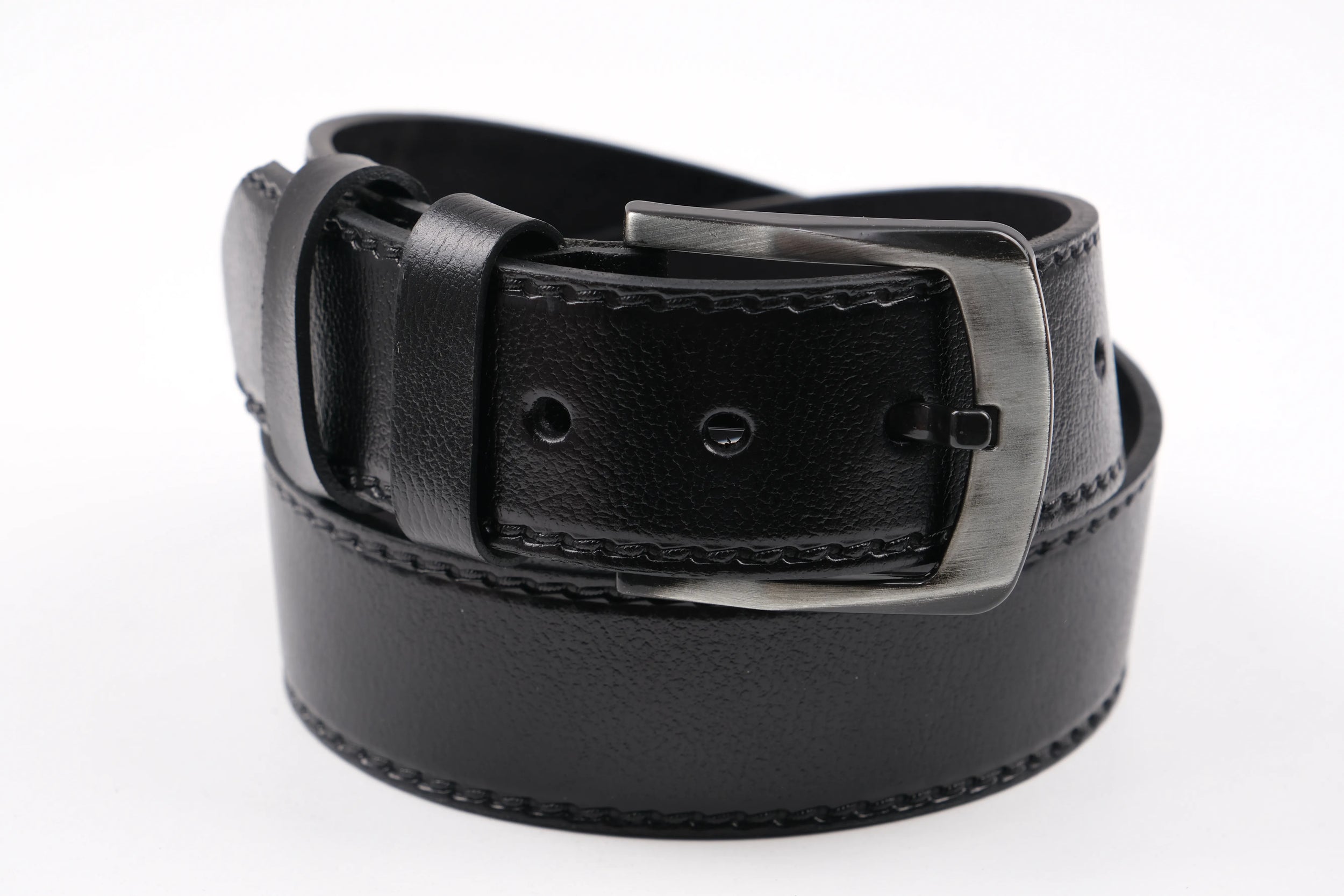 LISBOA LEATHER SPORT BELT  - BLACK - 5101