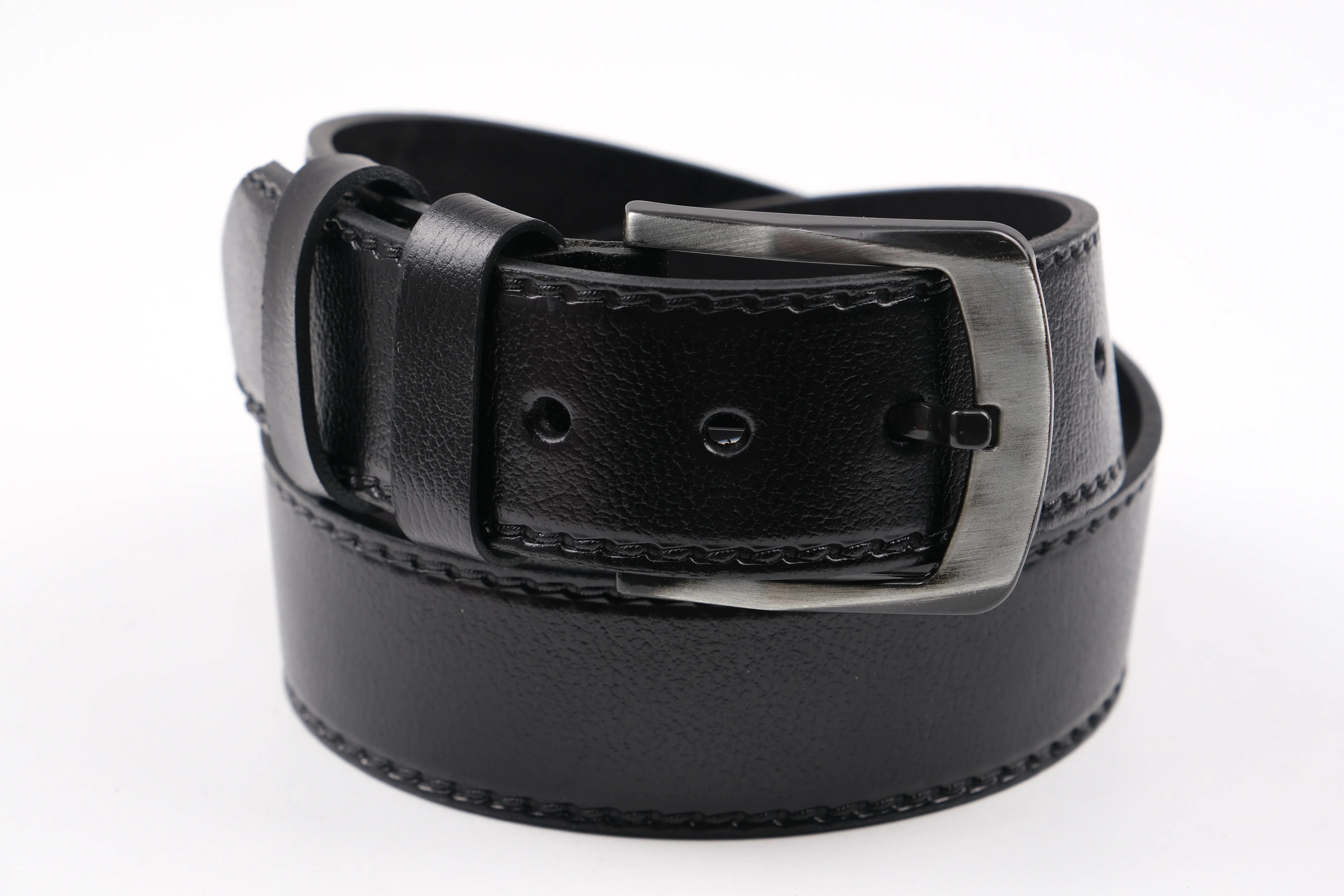 LISBOA LEATHER SPORT BELT  - BLACK - 5101
