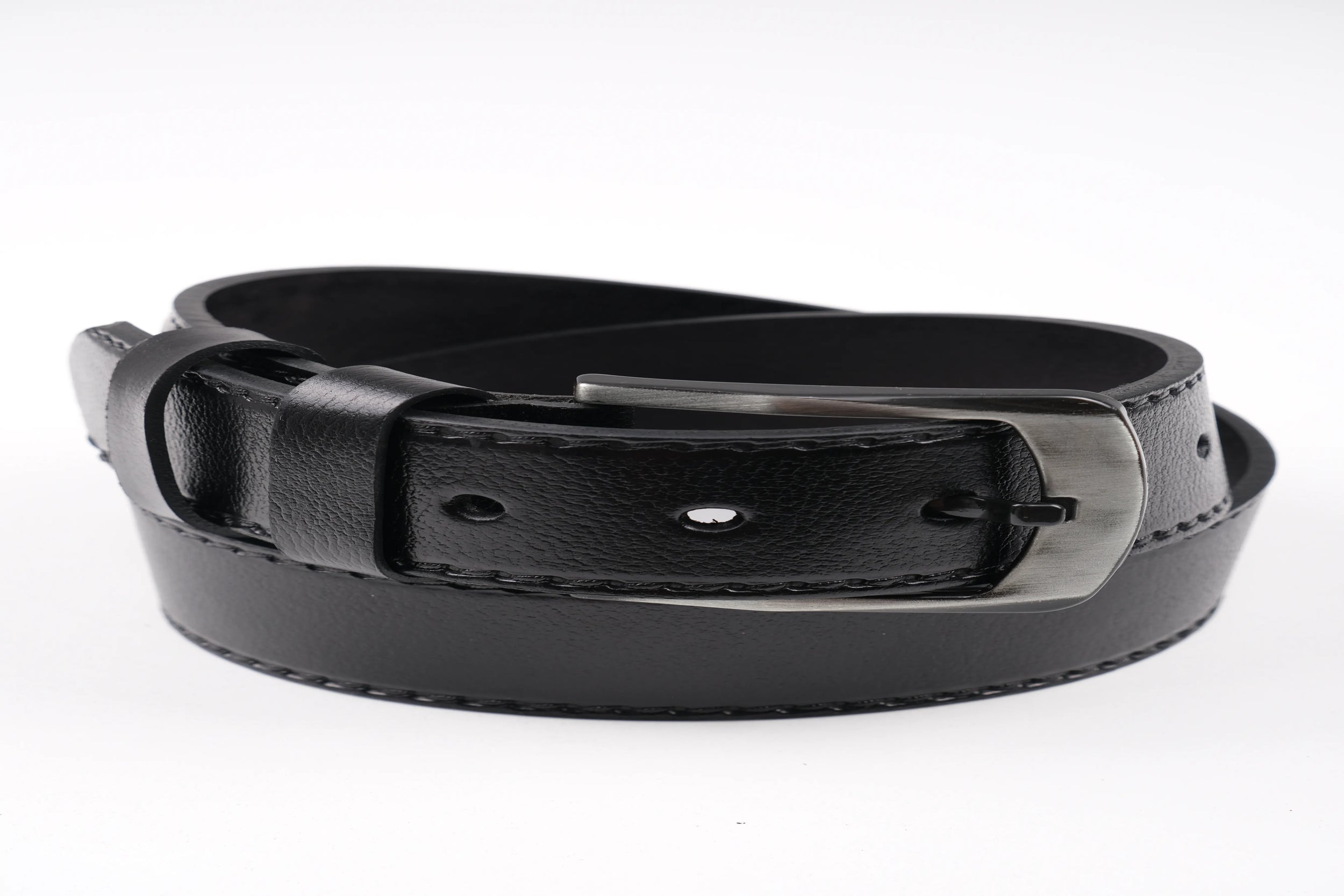 LISBOA LEATHER SPORT BELT  - BLACK - 5101