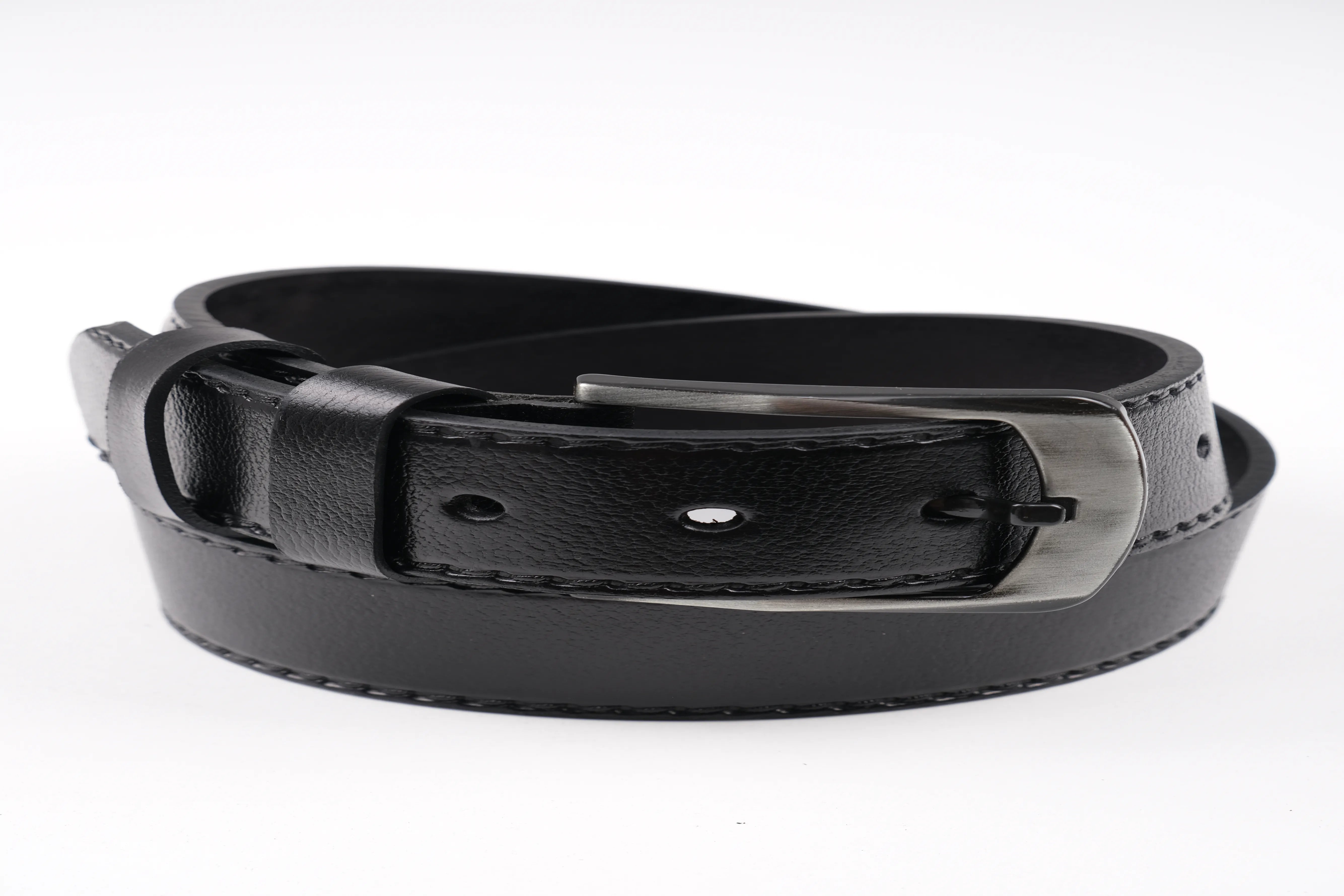 LISBOA LEATHER SPORT BELT  - BLACK - 5101