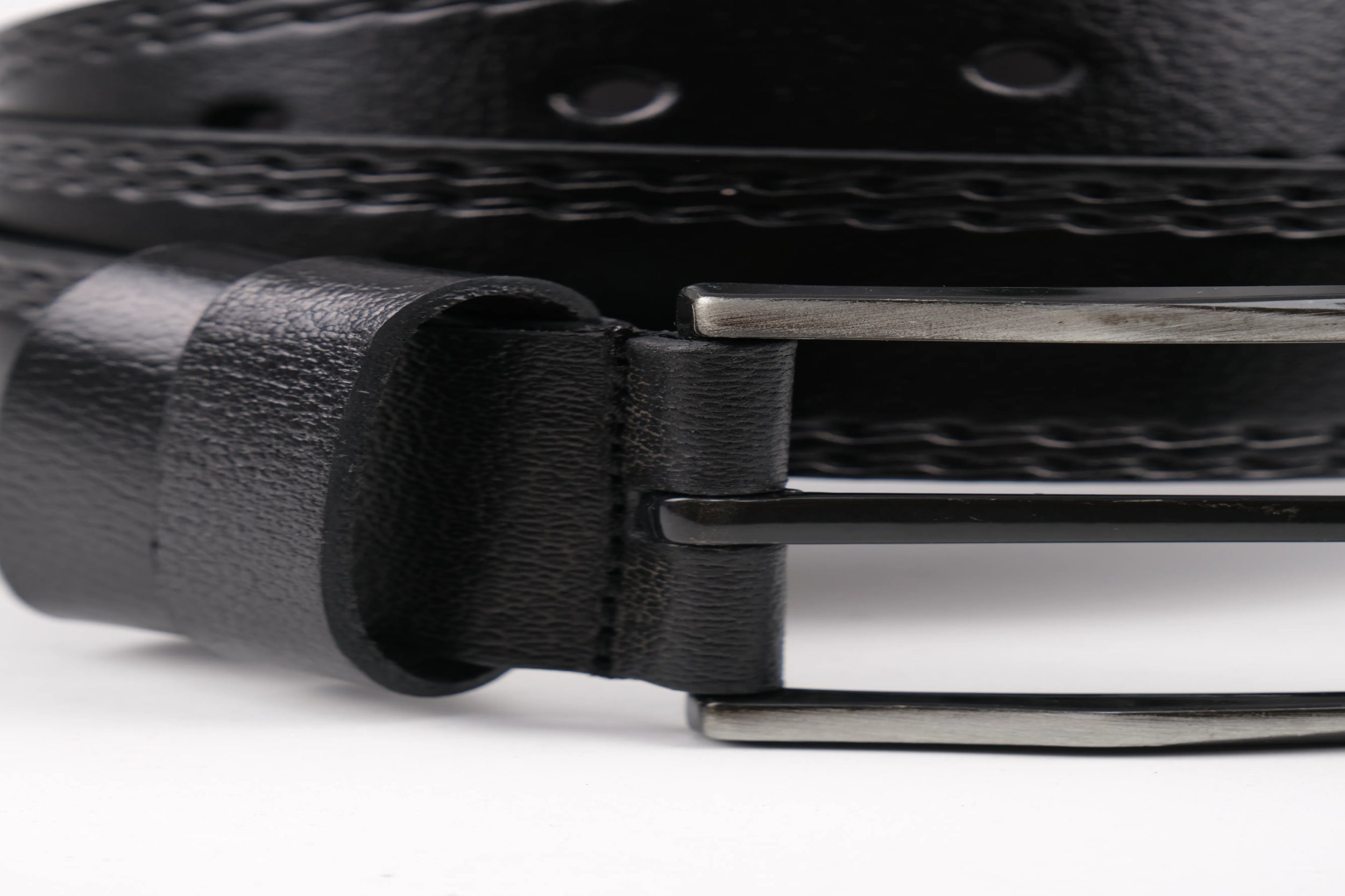 LISBOA LEATHER SPORT BELT  - BLACK - 5103