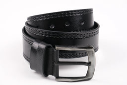 LISBOA LEATHER SPORT BELT  - BLACK - 5103