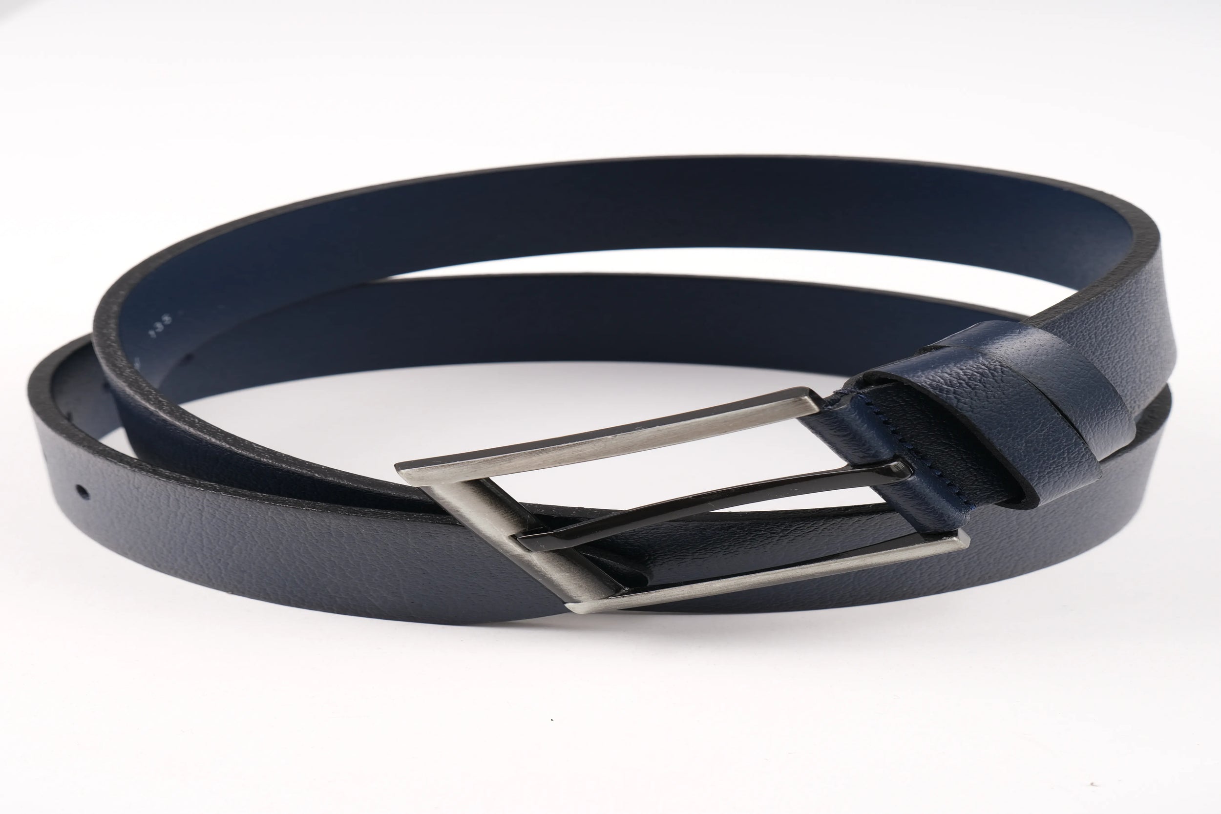 LISBOA LEATHER SPORT BELT  - BLUE - 5200