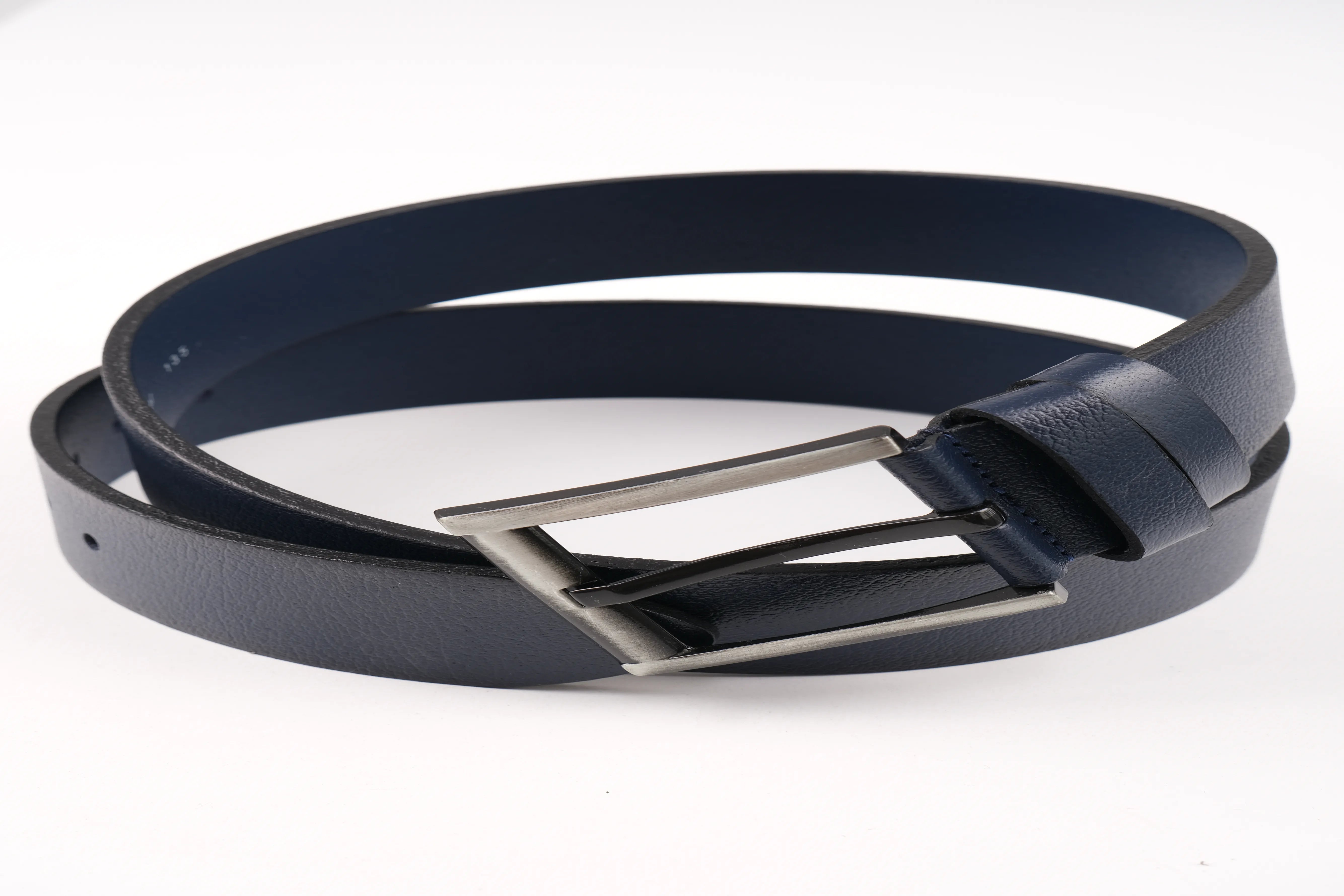LISBOA LEATHER SPORT BELT  - BLUE - 5200