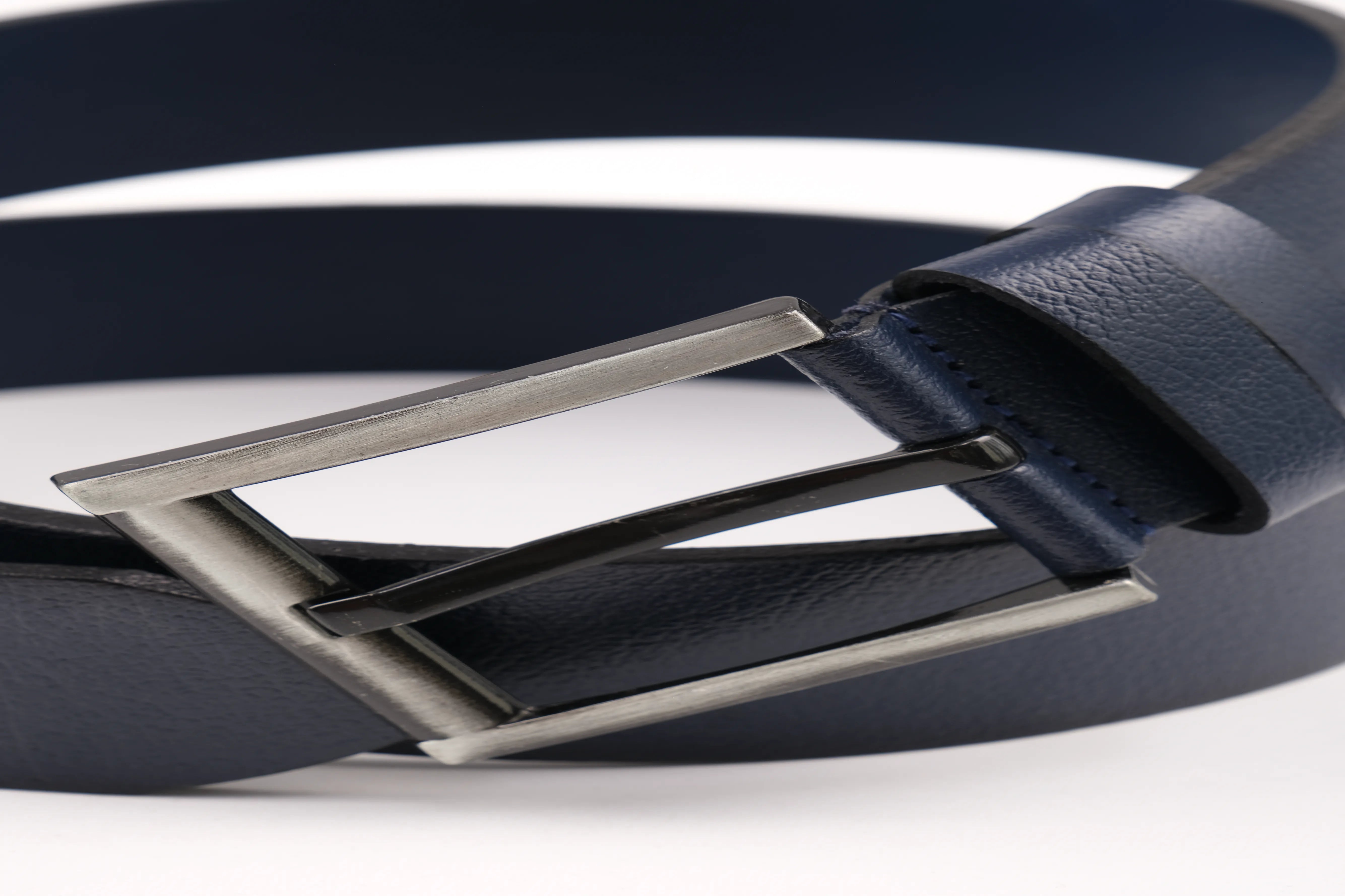 LISBOA LEATHER SPORT BELT  - BLUE - 5200