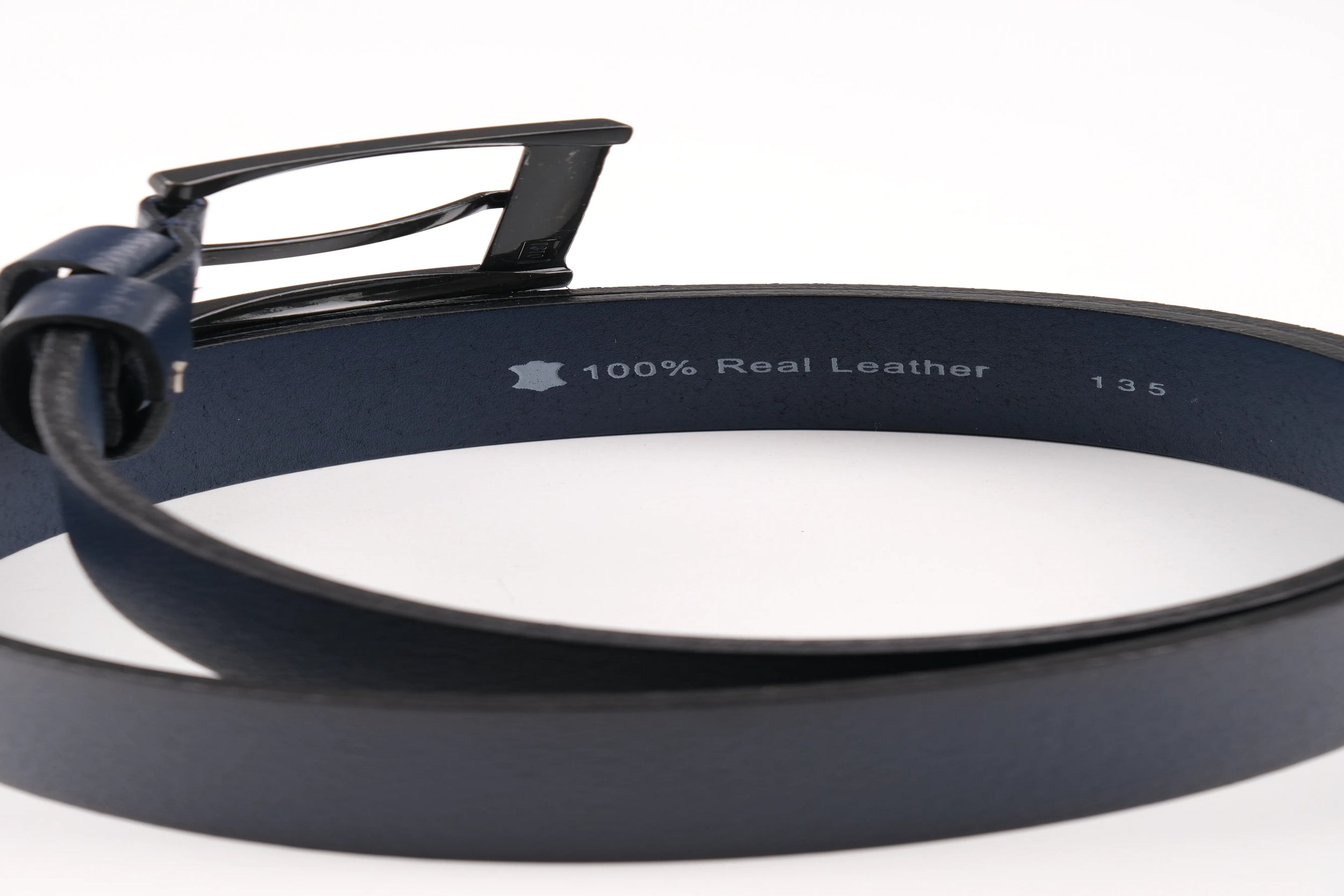 LISBOA LEATHER SPORT BELT  - BLUE - 5200
