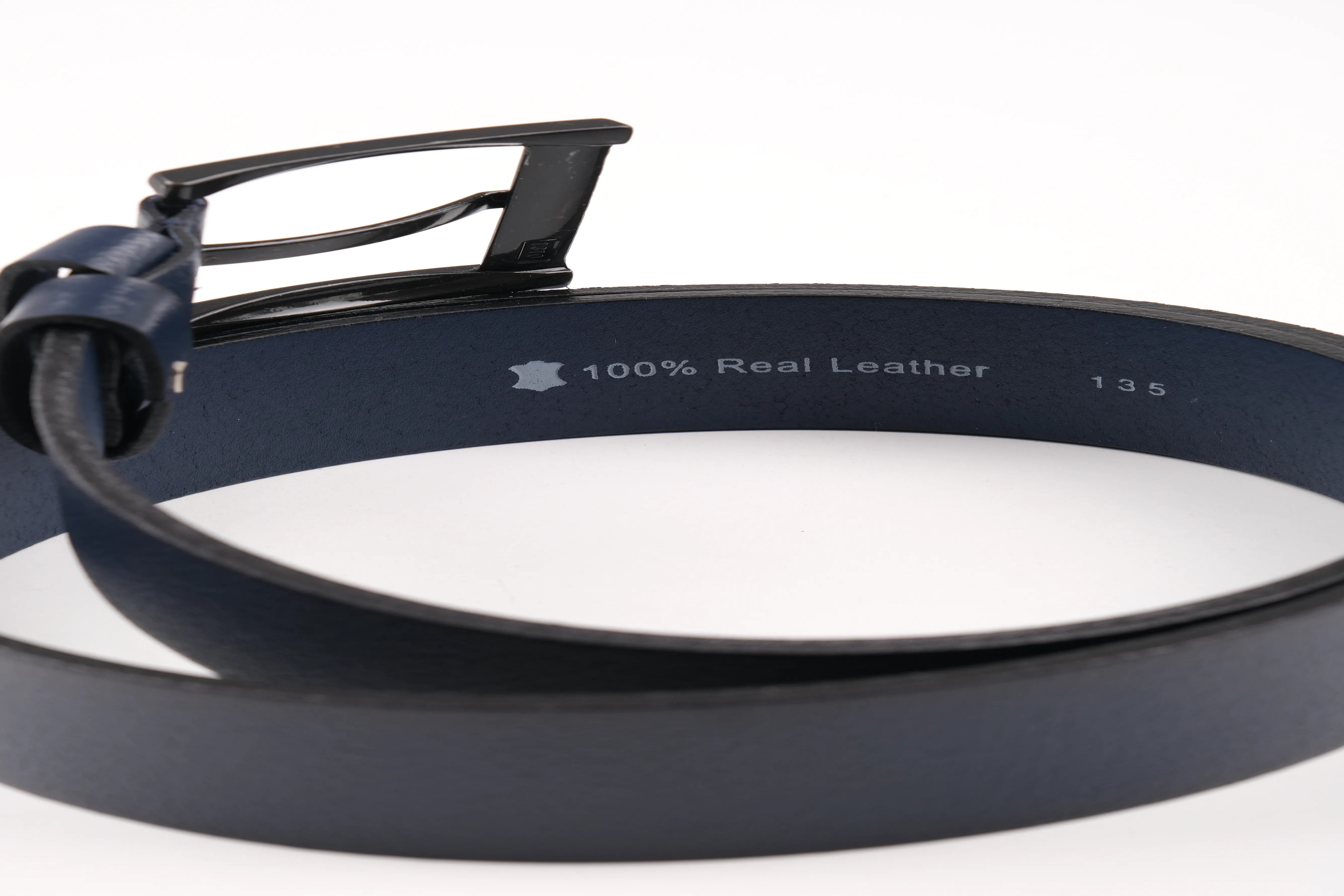 LISBOA LEATHER SPORT BELT  - BLUE - 5200