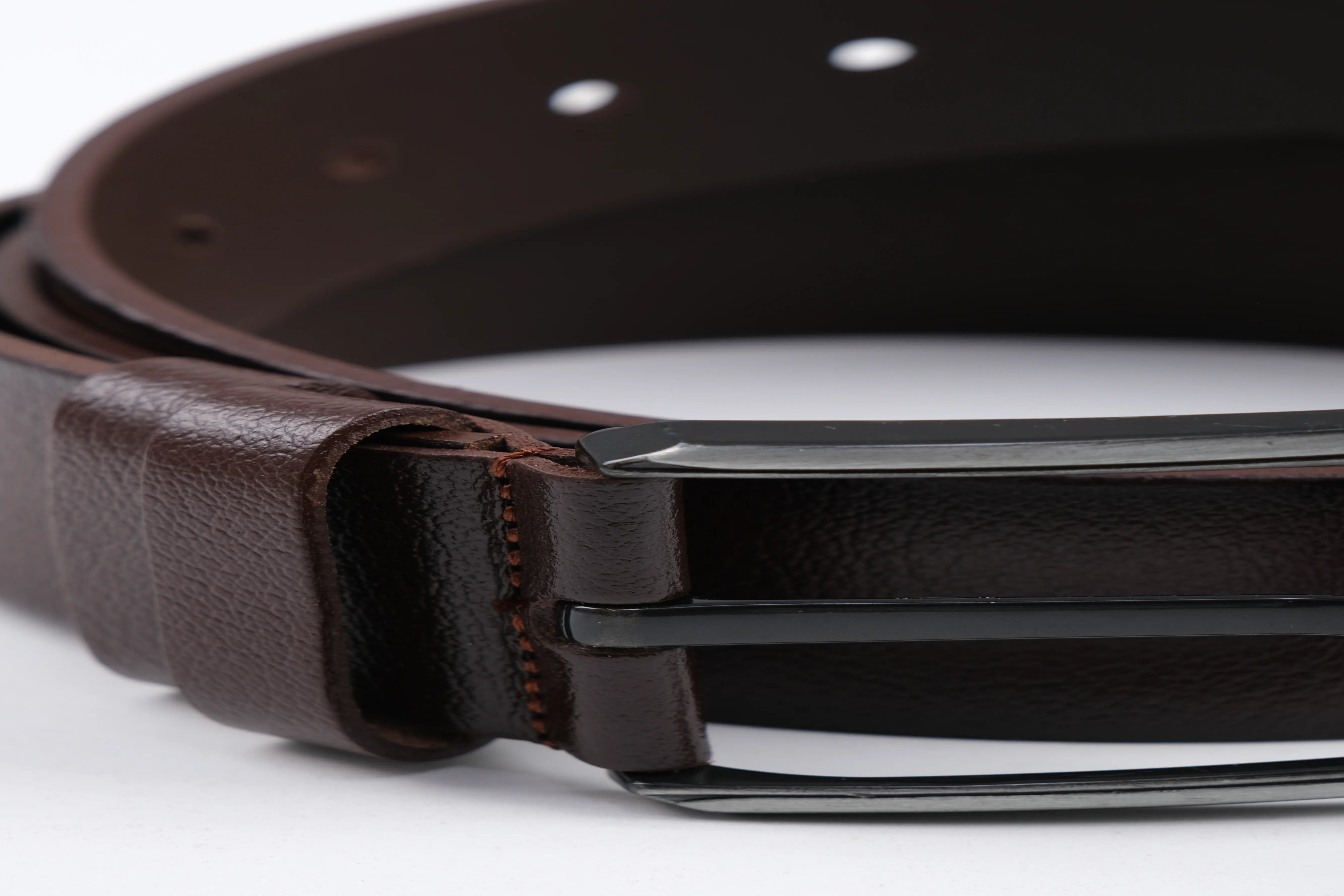 LISBOA LEATHER SPORT BELT  - BROWN - 5303