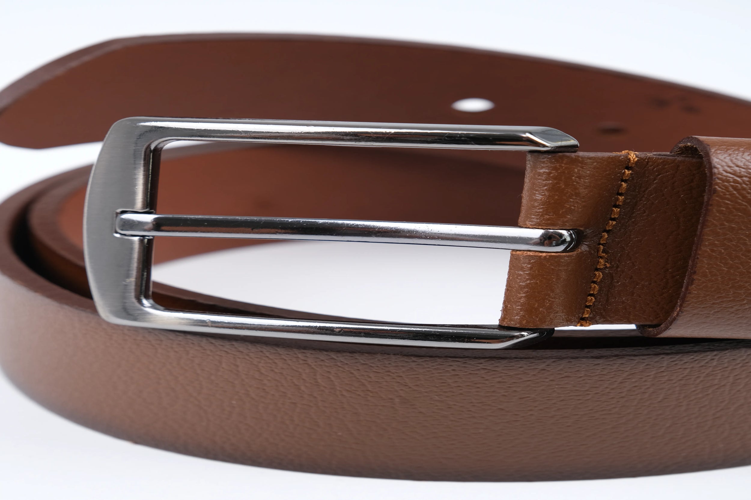LISBOA LEATHER SPORT BELT  - BROWN - 5305