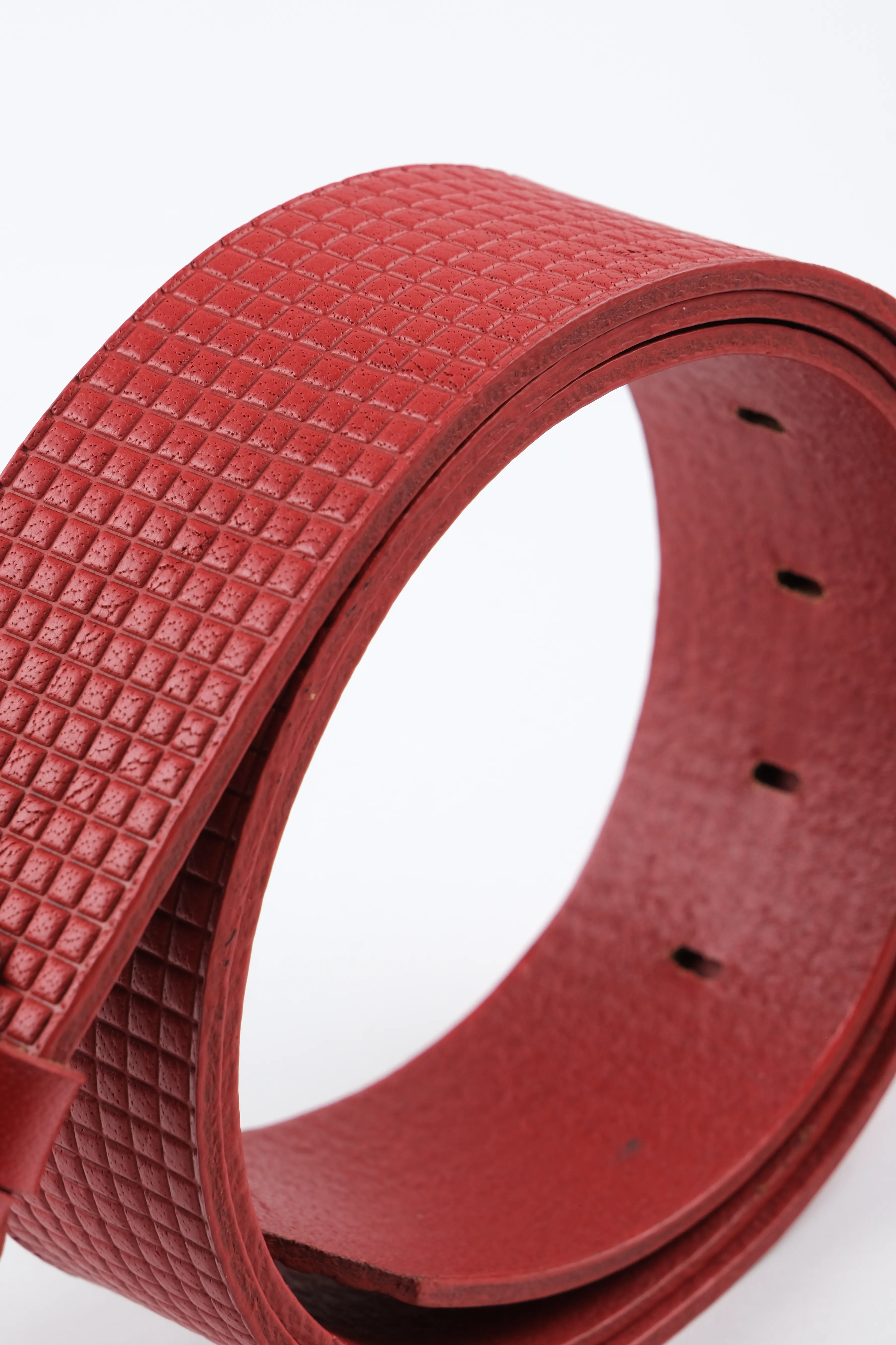 LISBOA LEATHER SPORT BELT  - RED - 5600