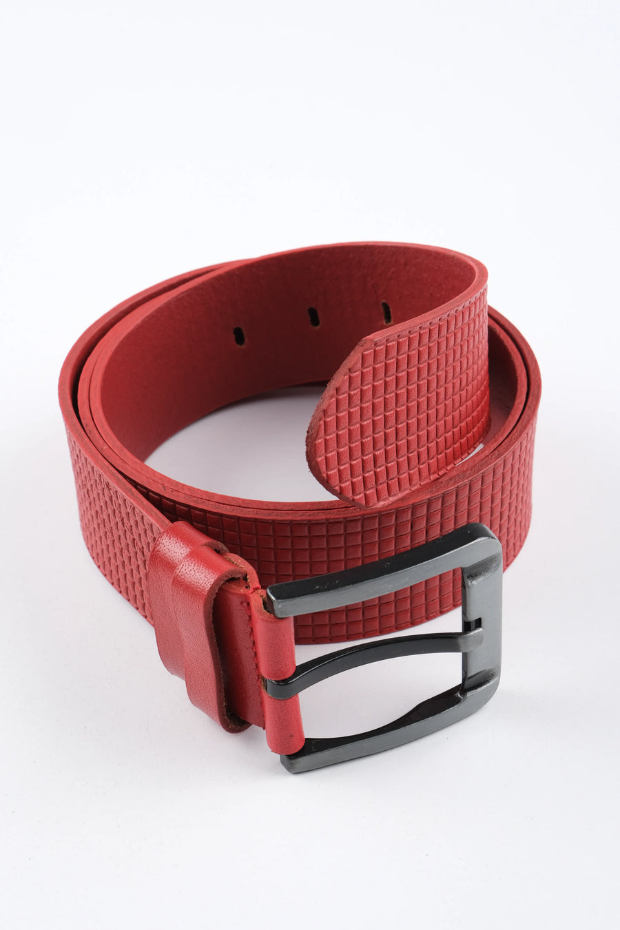 LISBOA LEATHER SPORT BELT  - RED - 5600